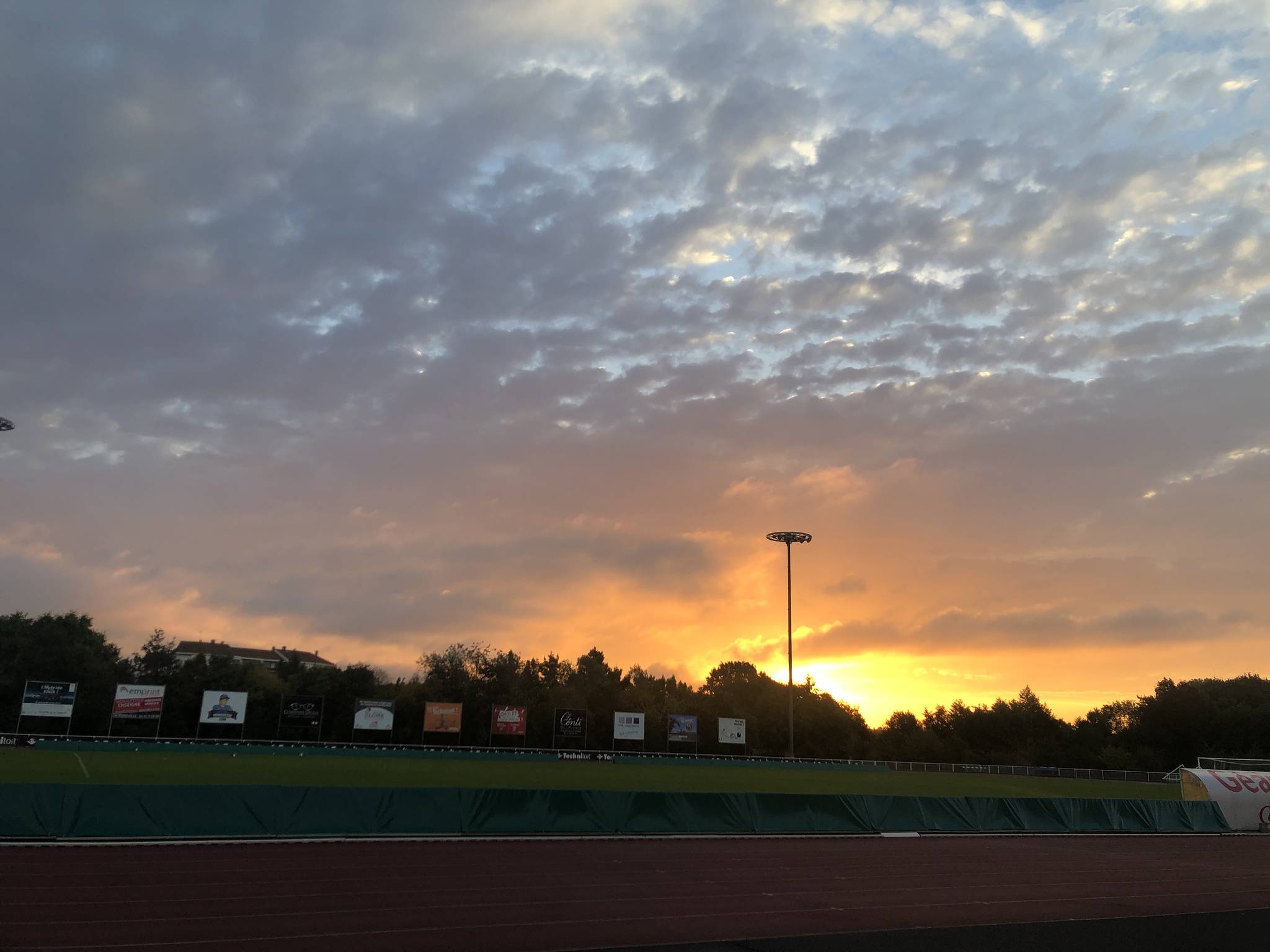 Sunrise walking to the track for sports class on Sept. 18, 2018. (Bridget McTague | For the Juneau Empire)