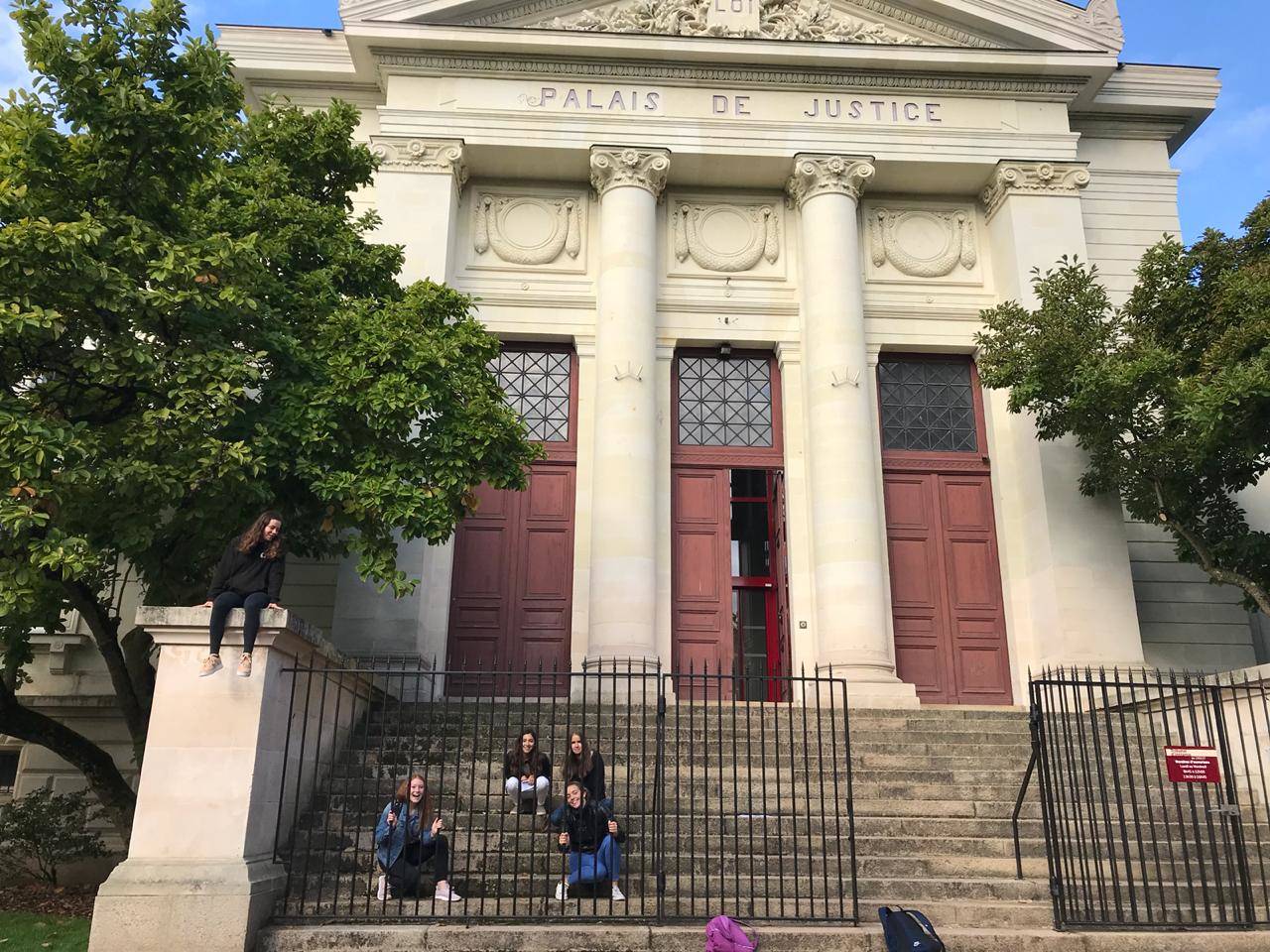 Exchange students at my school participating in a scavenger hunt to explore Cholet, France on Sept. 14, 2018. (Bridget McTague | For the Juneau Empire)