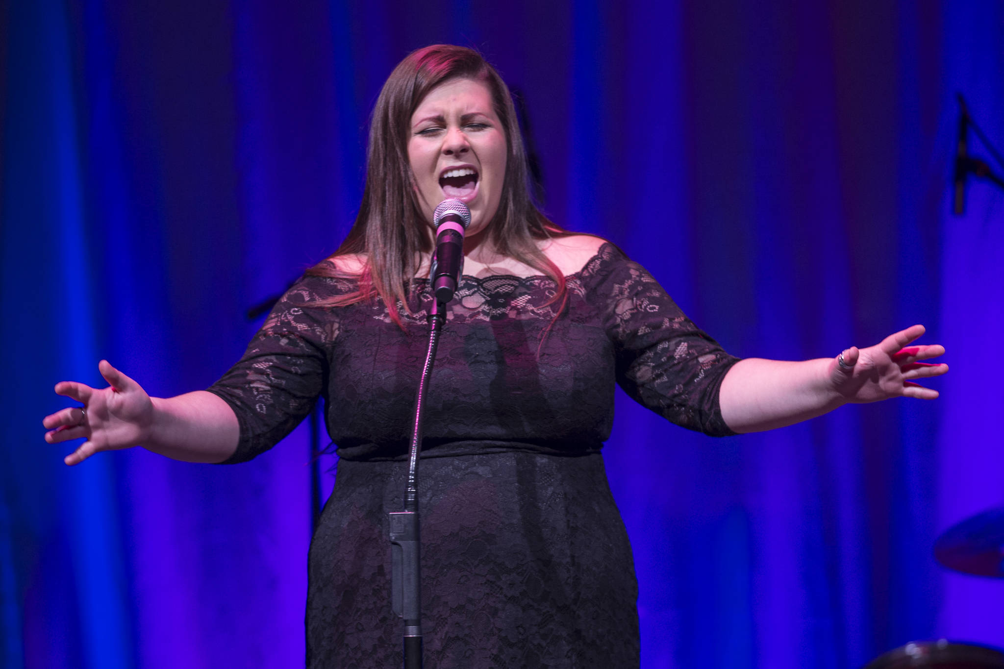 Alyssa Fischer performs at Juneau Lyric Opera’s production of “Who’s Your Diva?” at Centennial Hall on Saturday, Sept. 29, 2018. (Michael Penn | Juneau Empire)