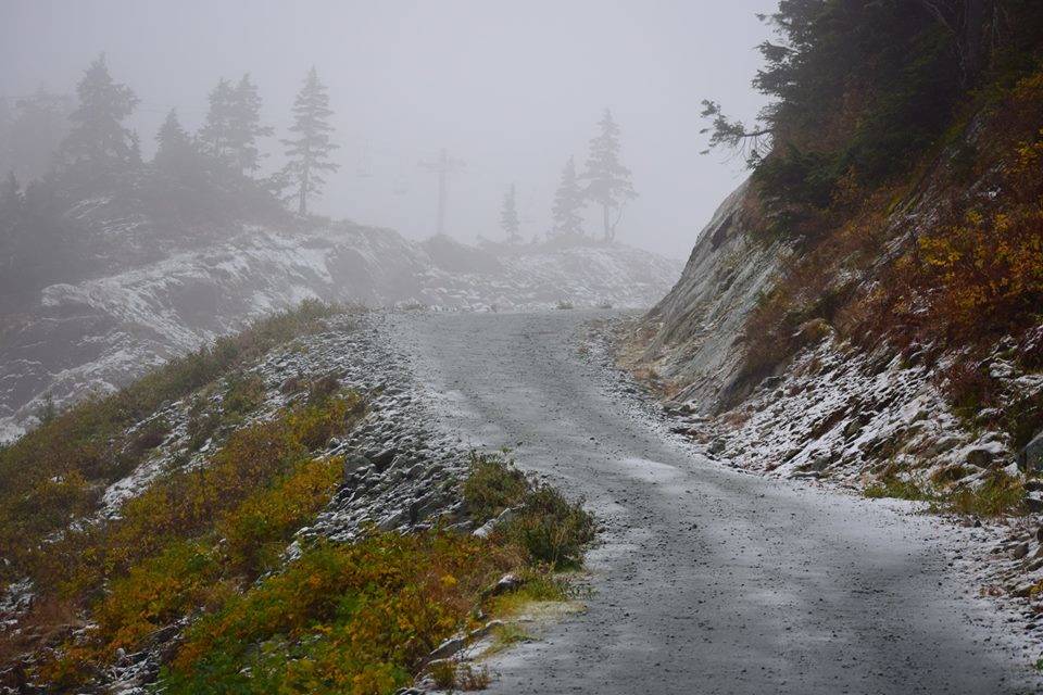 The first snowfall of the season at Eaglecrest Ski Area on a service road. (Courtesy photo | Charlie Herrington)