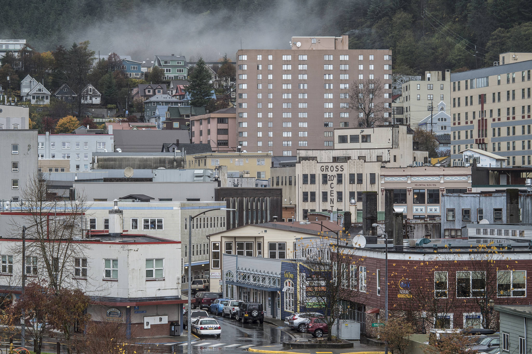 The owner of the Mendenhall Tower Apartments, top center has made a large donation to an independent expenditure group supporting Mark Begich’s campaign for governor. (Michael Penn | Juneau Empire)