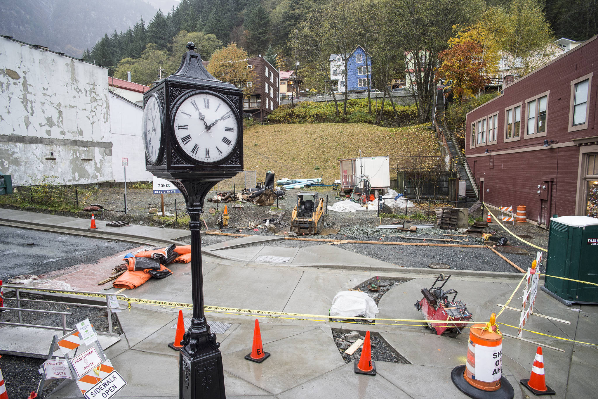 The city has received an offer to buy the area known as Pocket Park at Front and Franklin Streets to be used as a food court, but is likely to hold off on deciding a long-term future for the park. (Michael Penn | Juneau Empire)