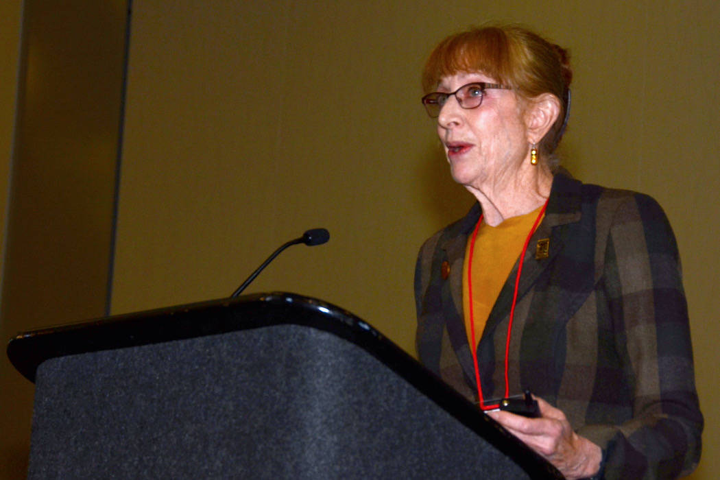 Dr. Wini Kessler delivers a keynote address at The Wildlife Society’s annual conference in Cleveland, Ohio, in October. (Courtesy Photo | David Frey via The Wildlife Society)