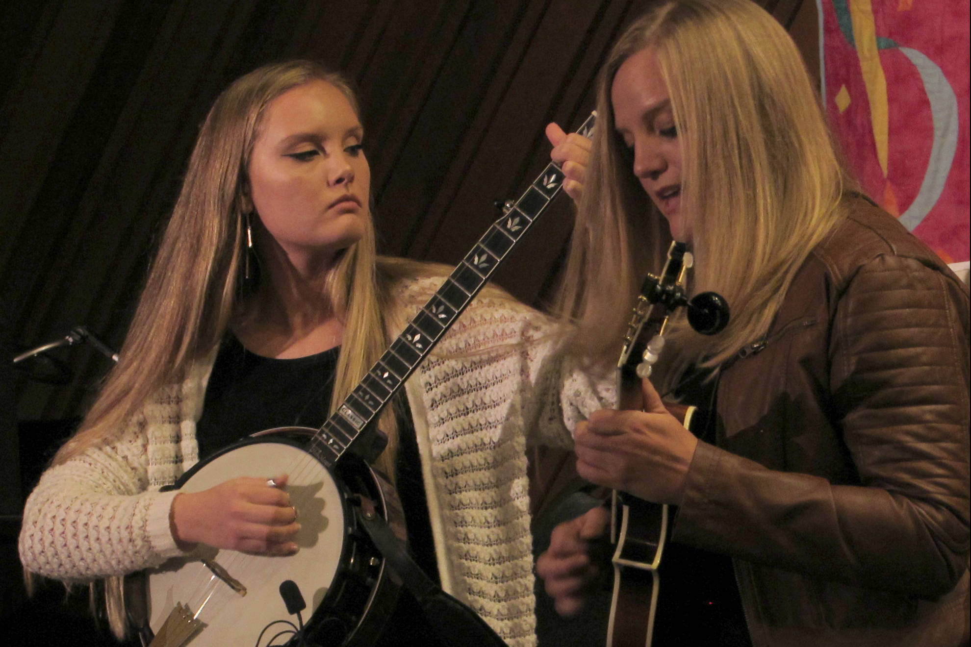 Abigail and Laura Zahasky perform during the Gold Street Music Concert. (Ben Hohenstatt | Capital City Weekly)