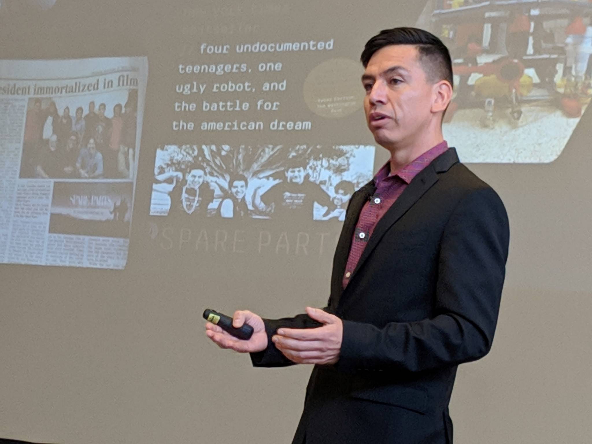 Oscar Vazquez delivers the afternoon keynote address at the Third Annual Power & Privilege Symposium. He shared his story as an undocumented immigrant, who came to the U.S. at age 12. (Ben Hohenstatt | Capital City Weekly)