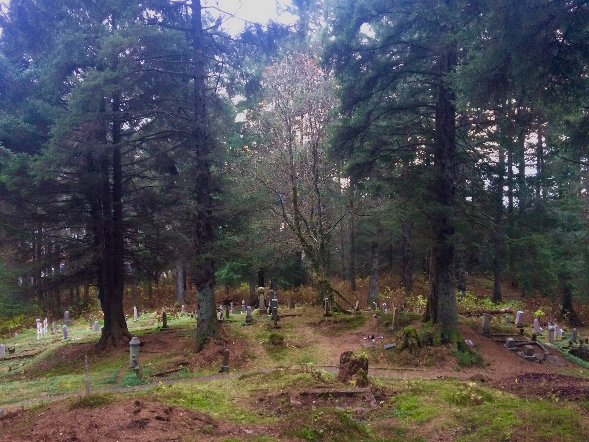 Bob Sam said he kept a promise to his grandmother by caring for a Russian Orthodox and Alaska Native Cemetery in Sitka, pictured here in November 2018. (Courtesy photo | Bob Sam)
