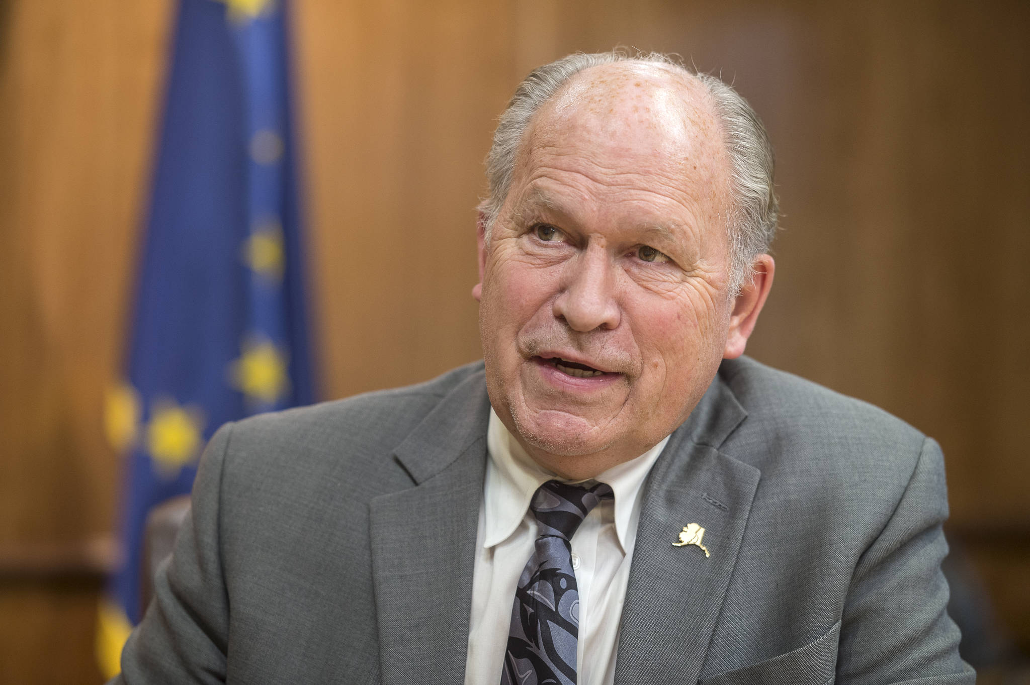 Gov. Bill Walker talks about his four years as governor during an interview on Wednesday, Nov. 28, 2018. (Michael Penn | Juneau Empire)                                 Gov. Bill Walker talks about his four years as governor during an interview on Wednesday, Nov. 28, 2018. (Michael Penn | Juneau Empire)