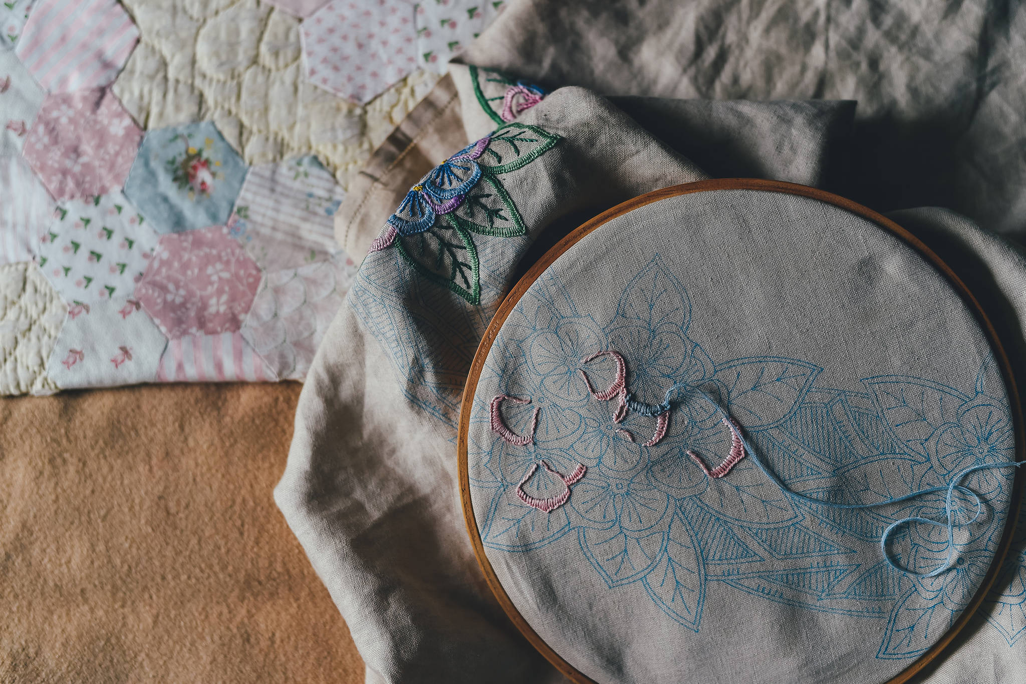 Make embroidery ornaments in holiday workshop