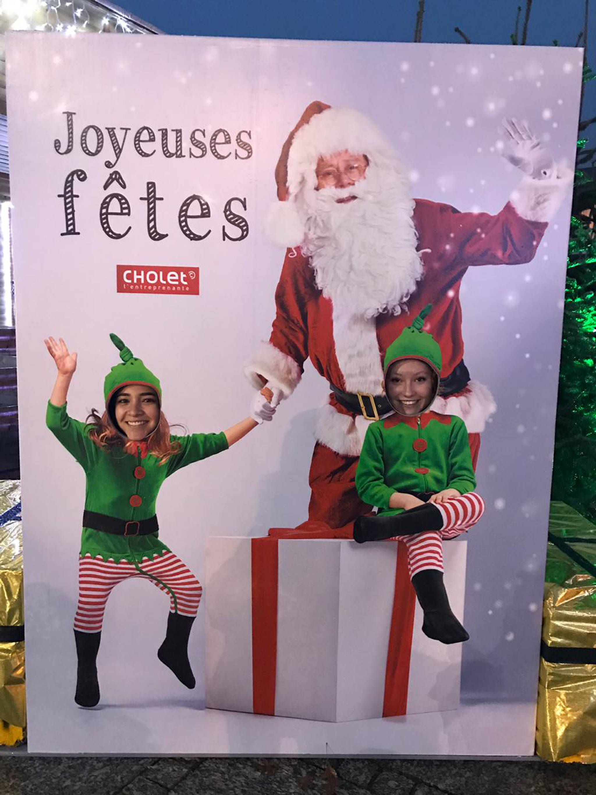 Fun times in Cholet pretending to be elves. (Bridget McTague | For the Juneau Empire)