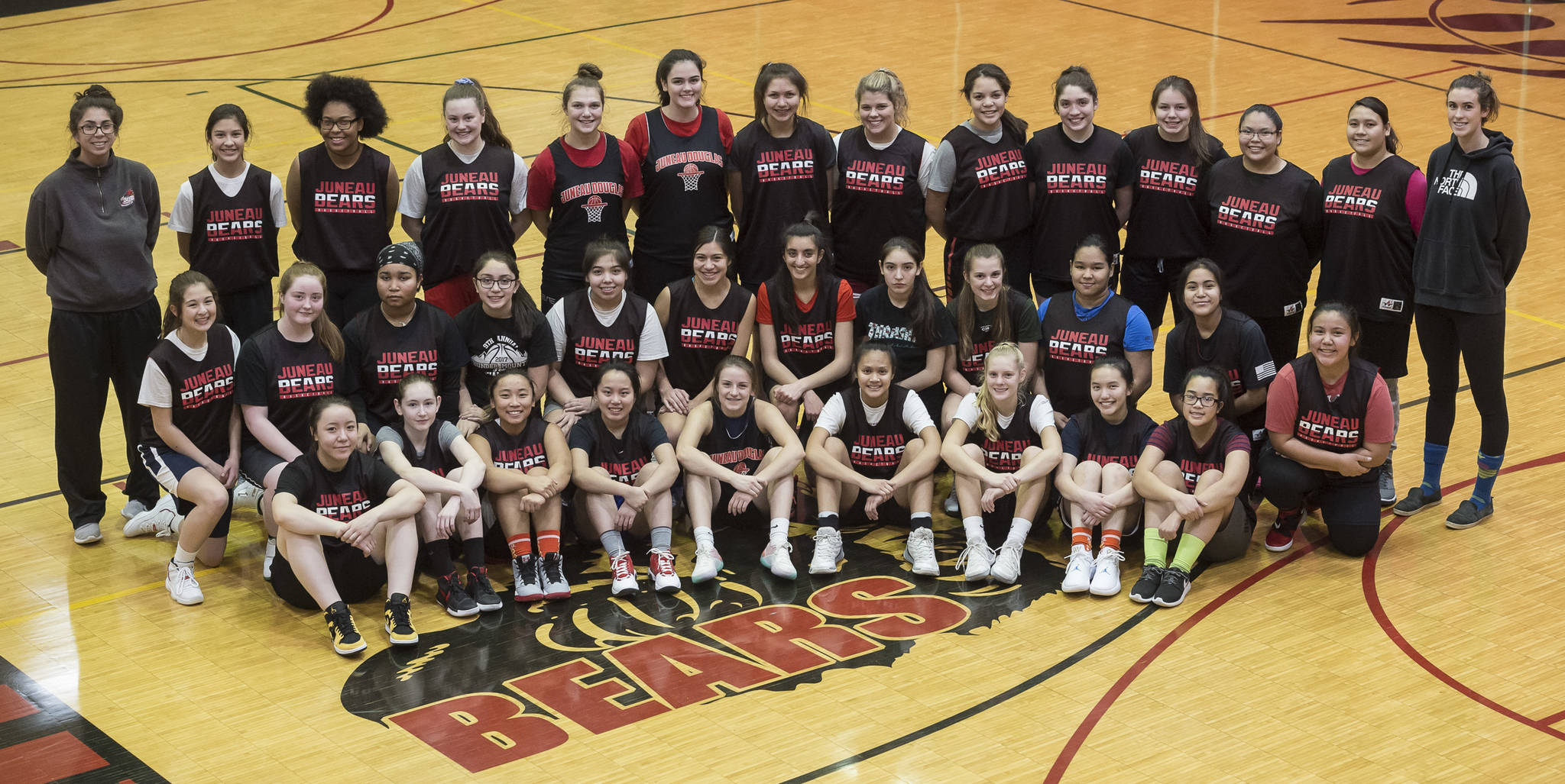 Juneau-Douglas High School girls basketball players (all teams) on Thursday, Dec. 6, 2018. (Michael Penn | Juneau Empire)