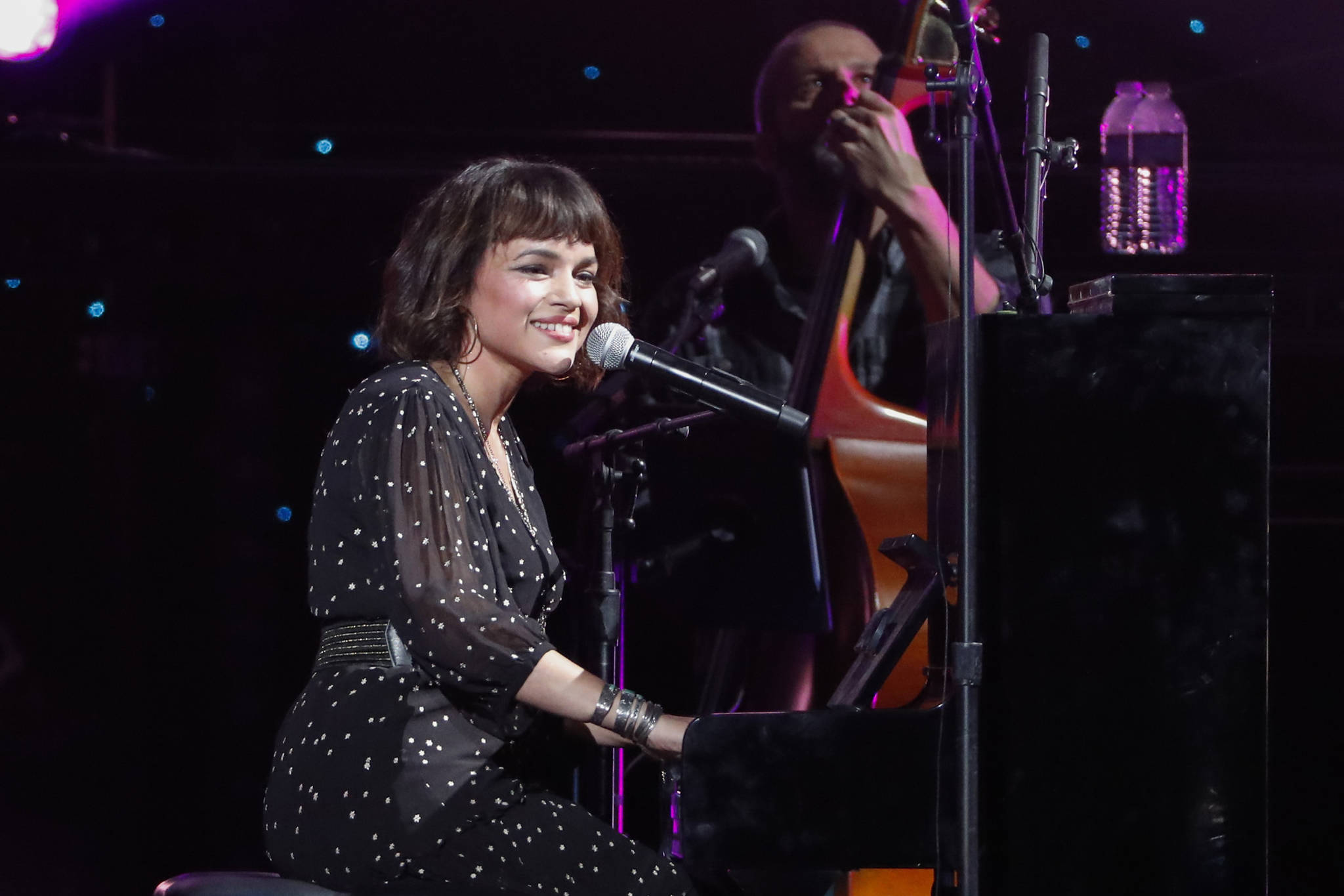Norah Jones performs at Willie: Life & Songs Of An American Outlaw at Bridgestone Arena on Saturday, Jan. 12, 2019, in Nashville, Tennessee. (Al Wagner | Invision via Associated Press)