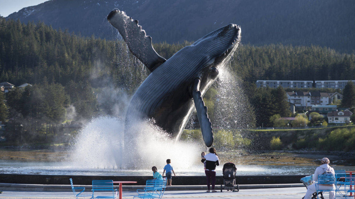 The whale at Mayor Bill Overstreet Park will be the starting point of a 5K or 1 mile race benefitting the Eldred Rock Lighthouse. (Michael Penn | Juneau Empire File)