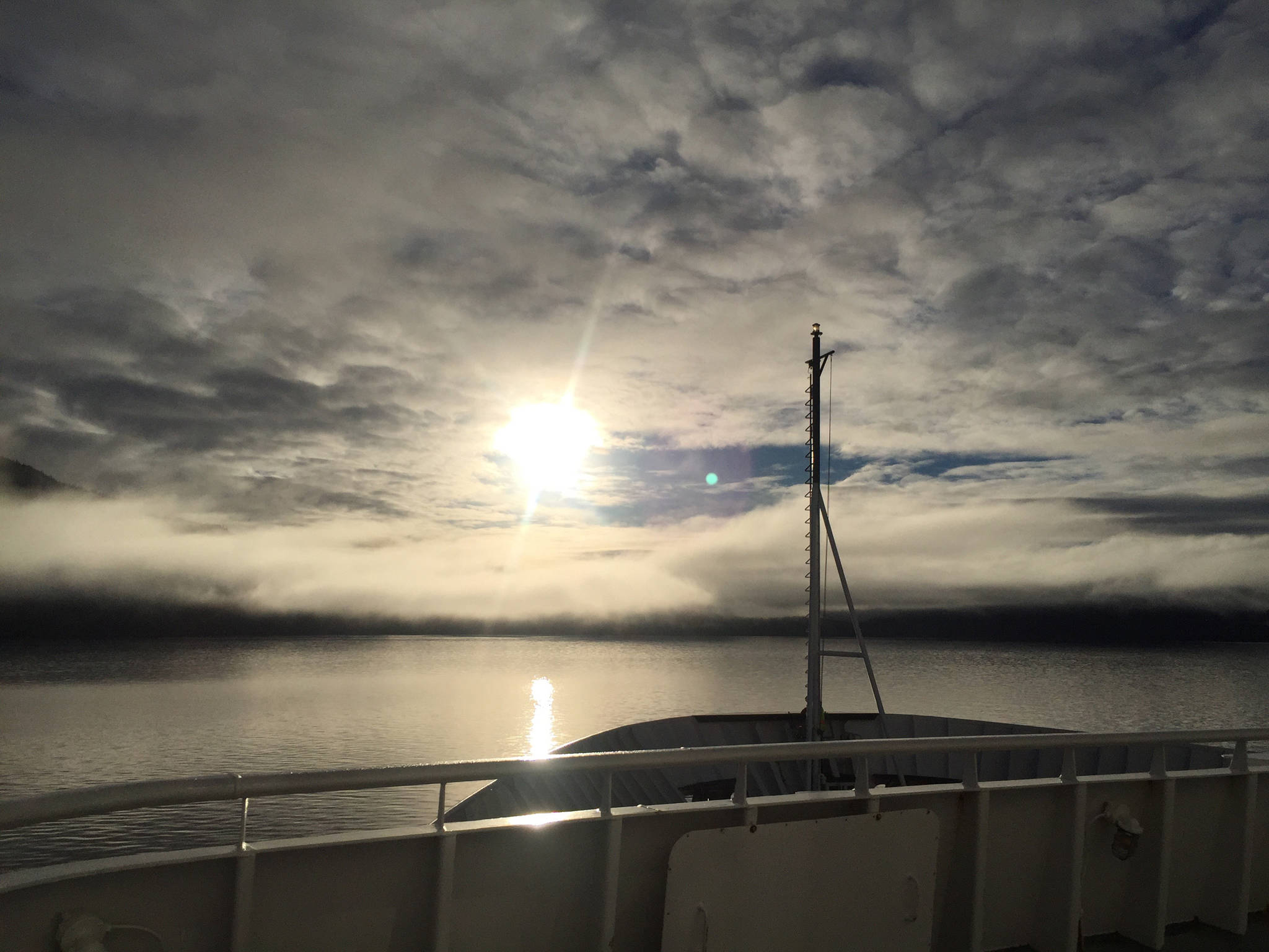Ferrying from Sitka to Juneau in December 2018. (Courtesy Photo | Vivian Mork)
