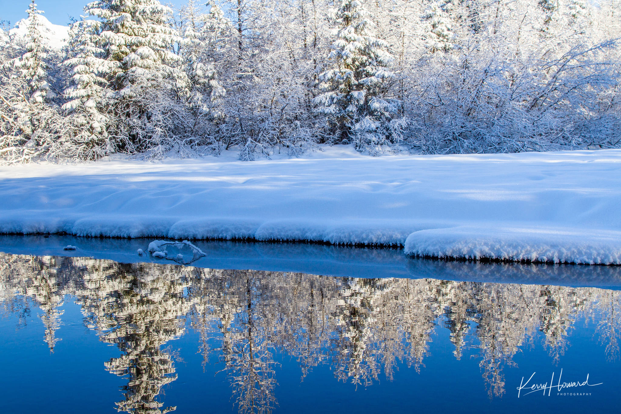 Winter reflections at Dredge Lakes on Feb. 8, 2019. (Courtesy Photo | Kerry Howard)
