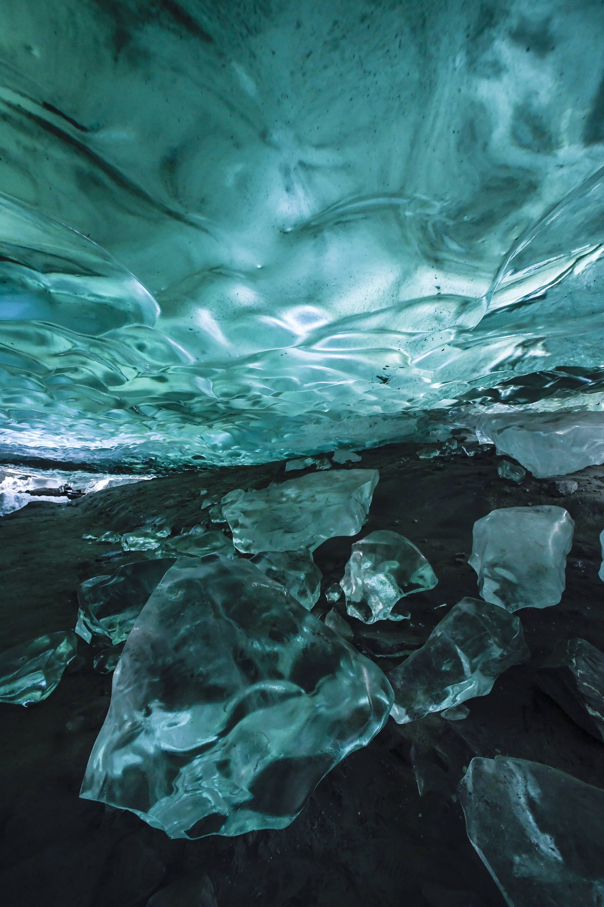 Interior views of an ice cave at the Mendenhall Glacier on Monday, Feb. 11, 2019. (Michael Penn | Juneau Empire)