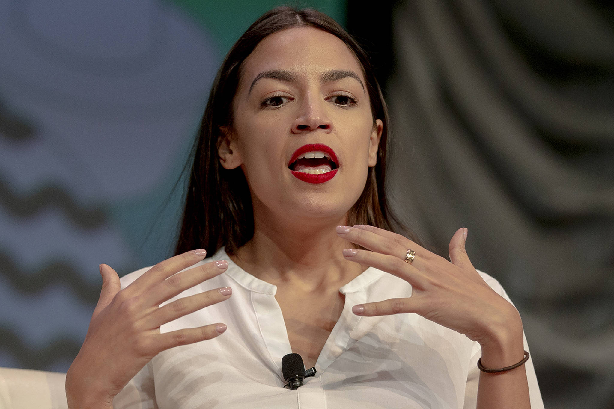 Rep. Alexandria Ocasio-Cortez, D-New York, speaks during South by Southwest on Saturday, March 9, 2019, in Austin, Texas. (Nick Wagner | Austin American-Statesman)