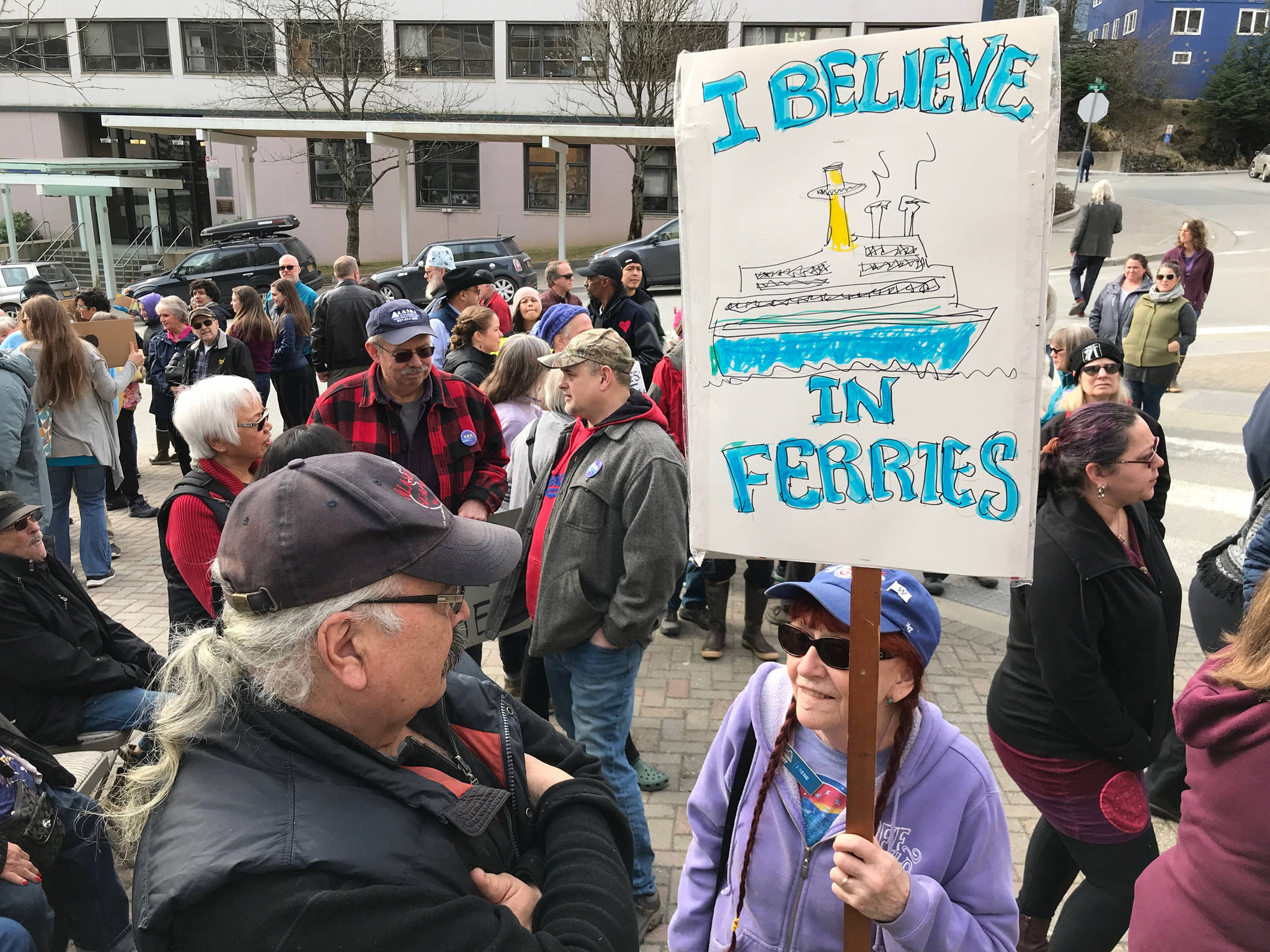 ‘We’re not giving up our ferries’: Hundreds rally at the Capitol