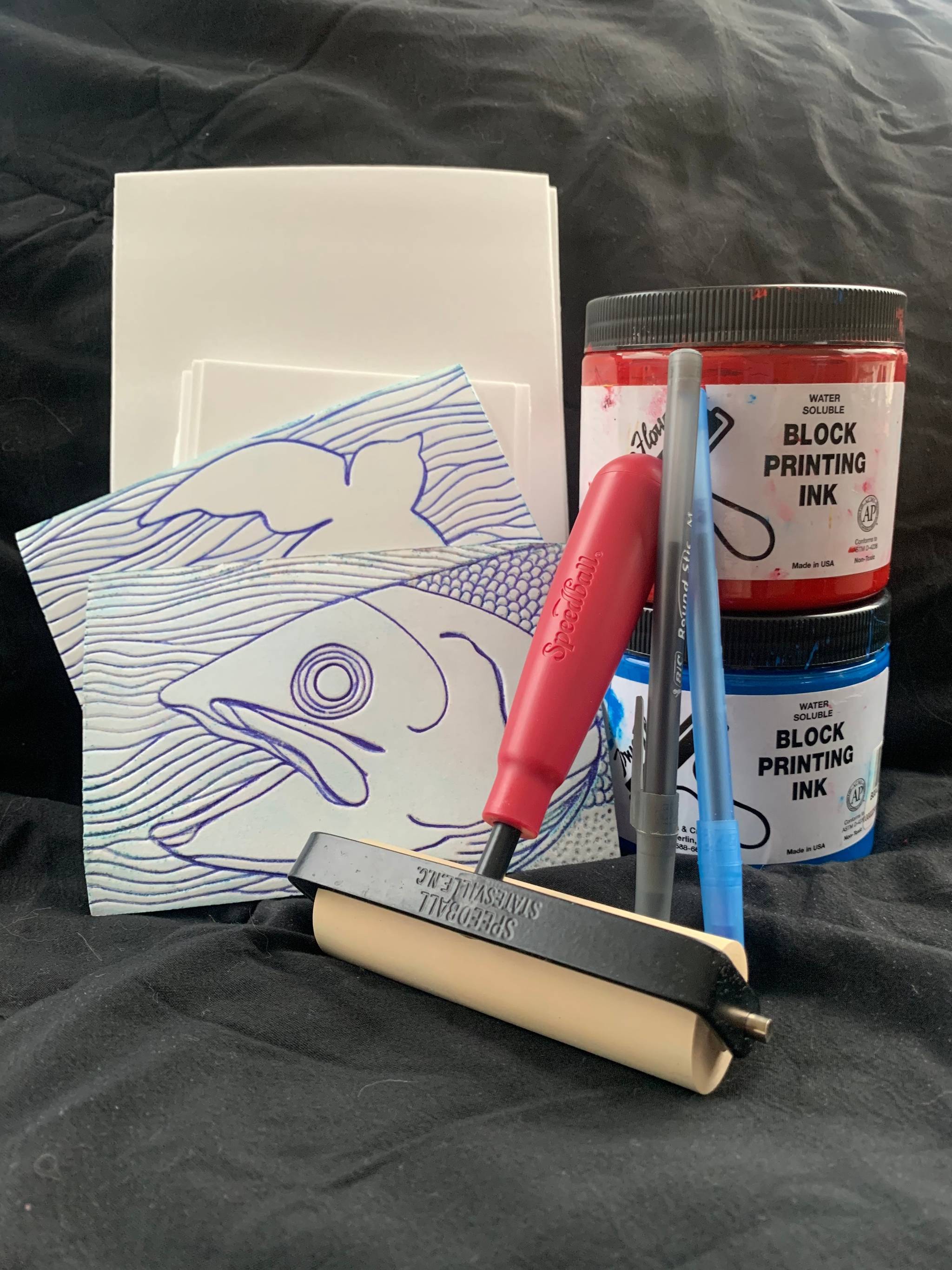 Christine Kleinhenz will support aspiring creatives to make a piece of art using foam, a ball point pen and a roller at Kindred Post for First Friday, Friday, April 5, 2019. (Courtesy Photo | Juneau Arts Humanities Council)