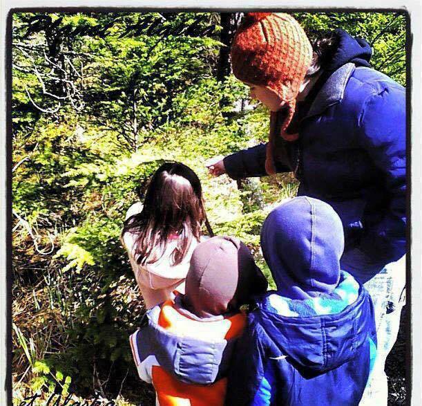 Vivian Mork Yeilk teaches children about labrador tea in Wrangell. (Courtesy Photo | Vivian Mork Yeilk)