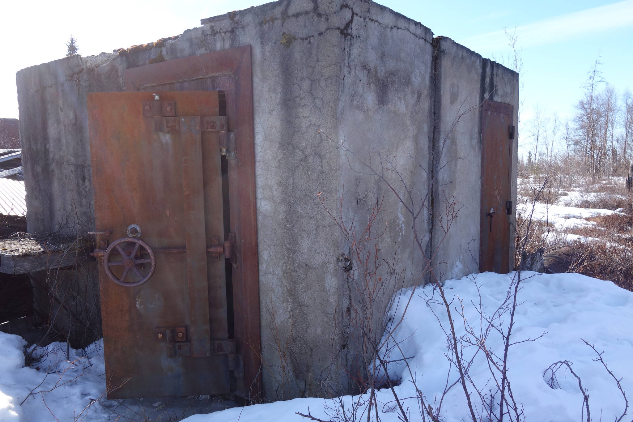 A vault with walls two feet thick that was inside an Iditarod bank. (Courtesy Photo | Ned Rozell)