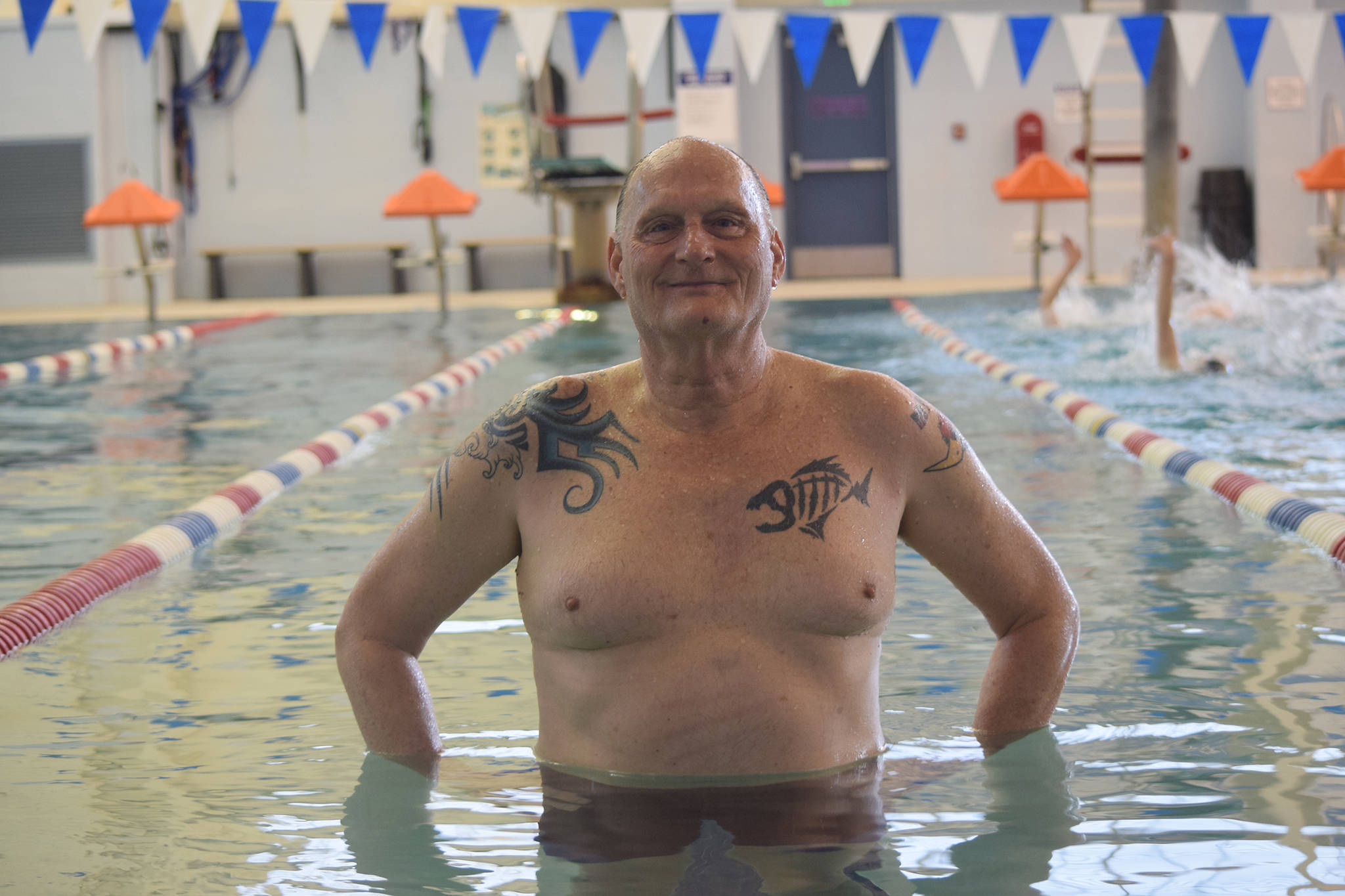 Retired helicopter pilot Mike Rielly’s swimming dedication has led to improved health and much more for the 73 year old. (Nolin Ainsworth | Juneau Empire)