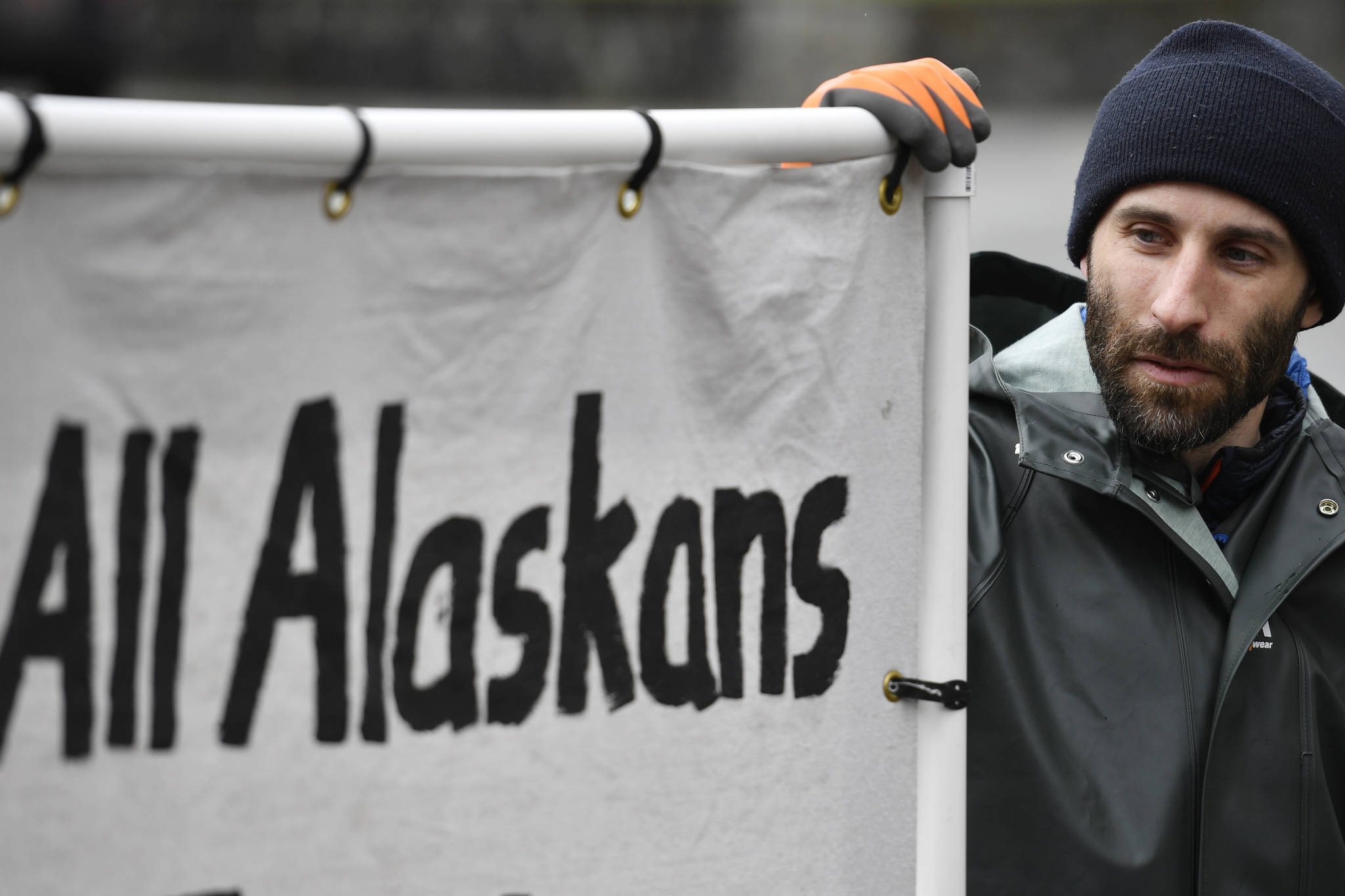 This Juneau man fills every lunch break with a peaceful protest at the Capitol