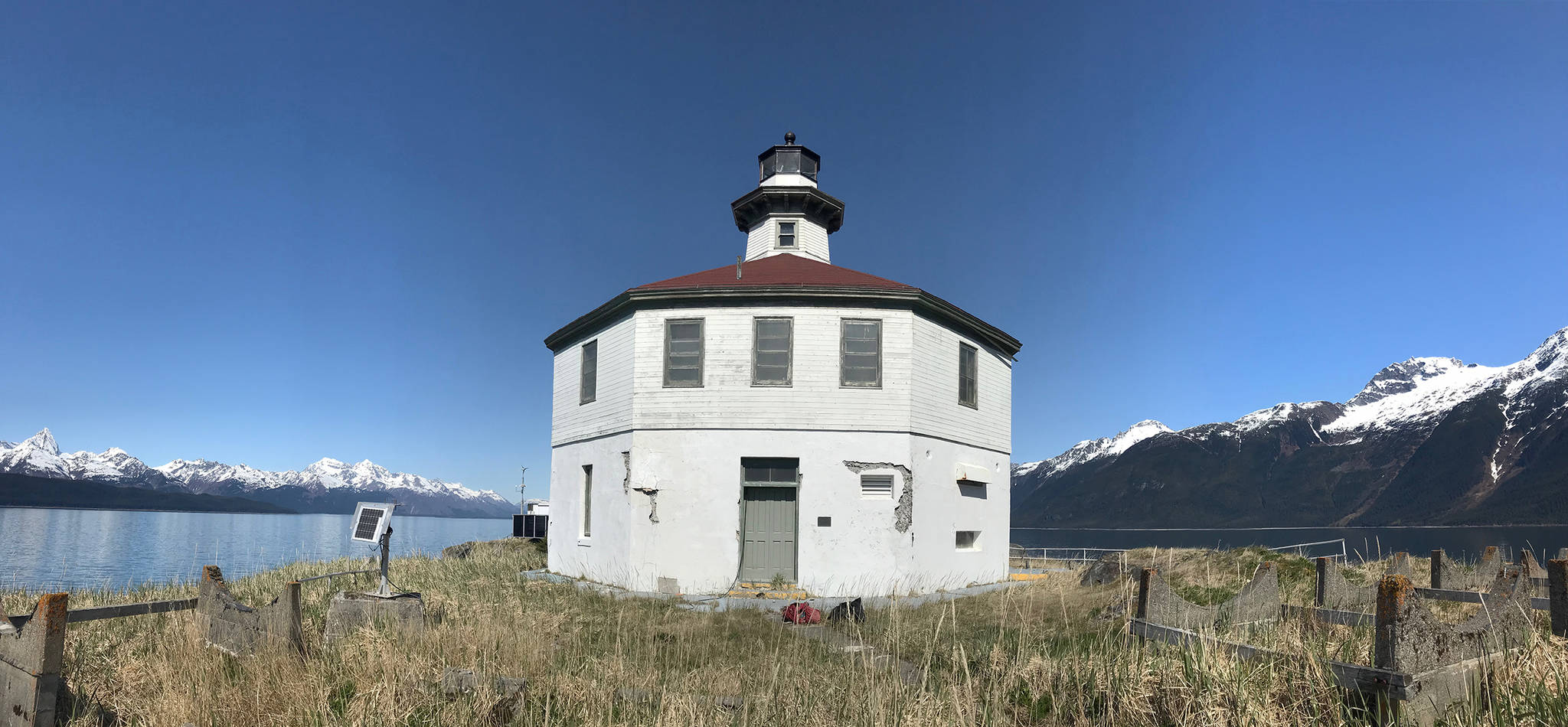 Eldred Rock Lighthouse is pictured on Monday, April 29, 2019. (Alex McCarthy | Juneau Empire)