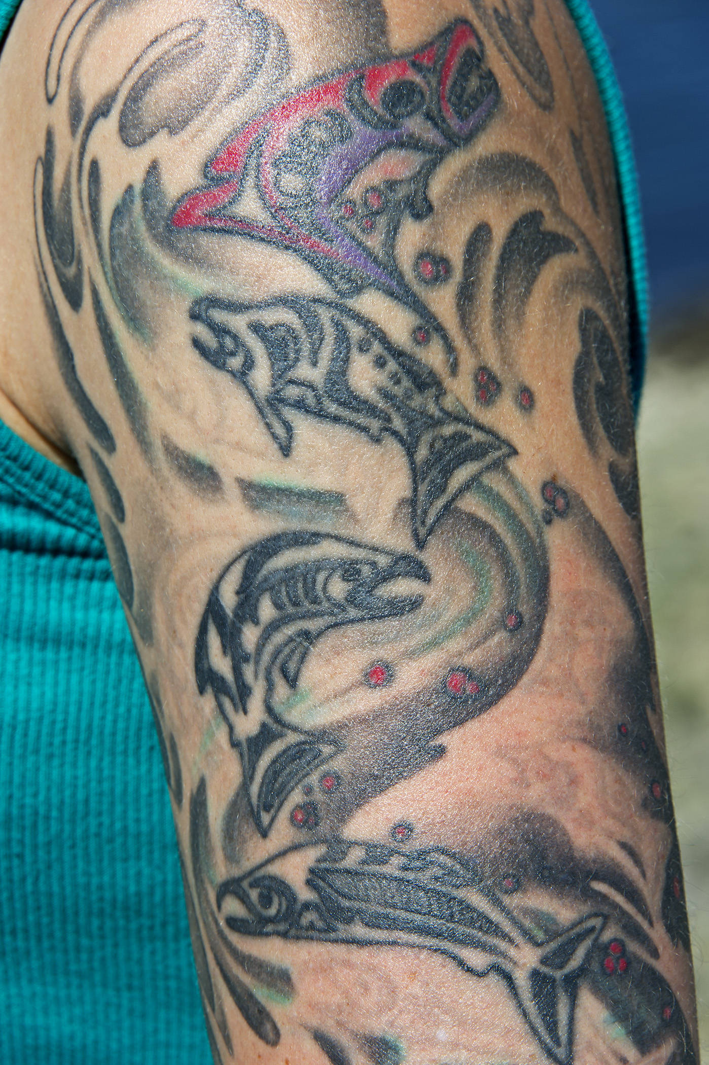 A salmon tattoo featured in Amy Gulick’s book, “The Salmon Way: An Alaska State of Mind.” (Courtesy Photo | Amy Gulick)