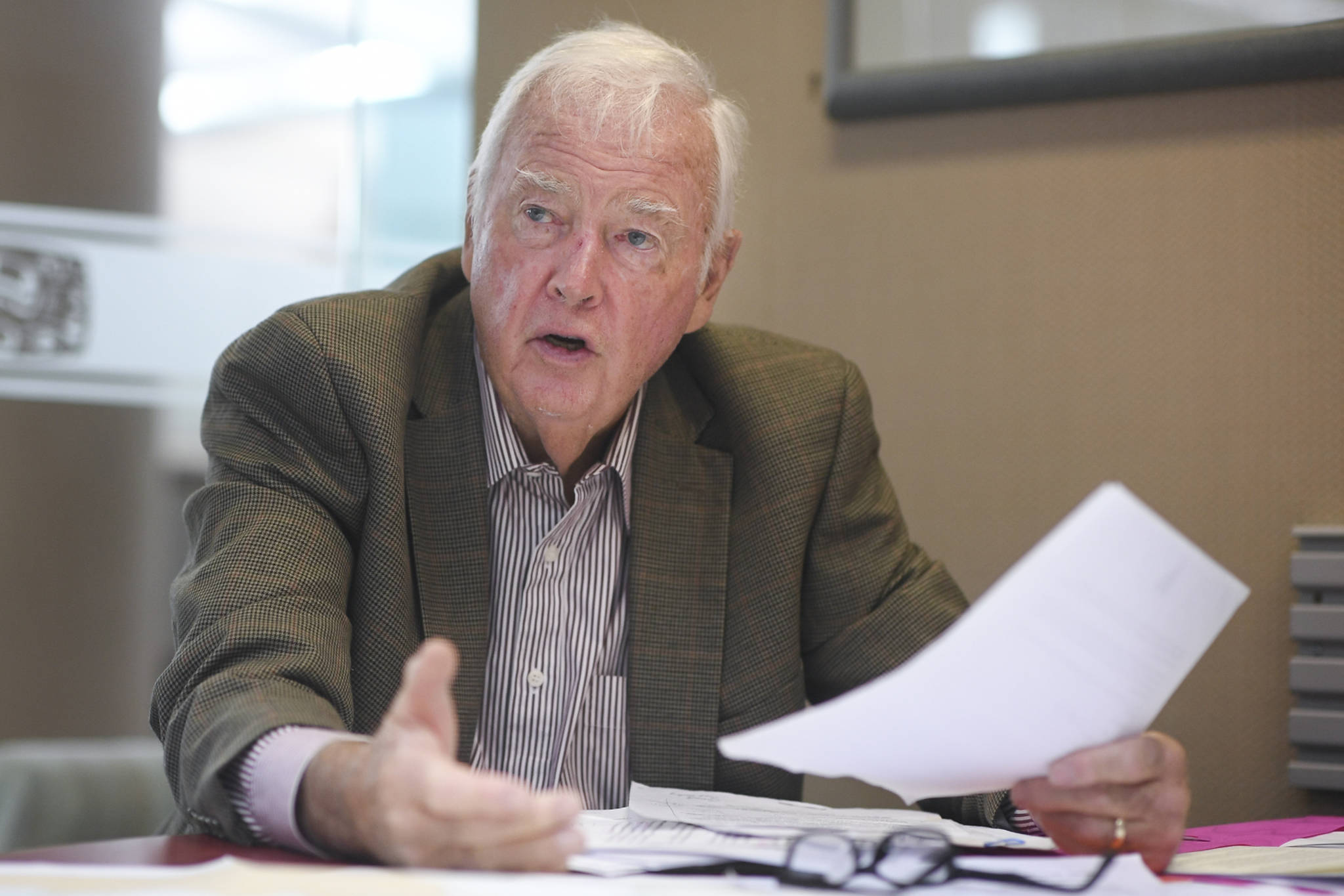 Frank Murkowski has a vision for Southeast. It includes roads and timber