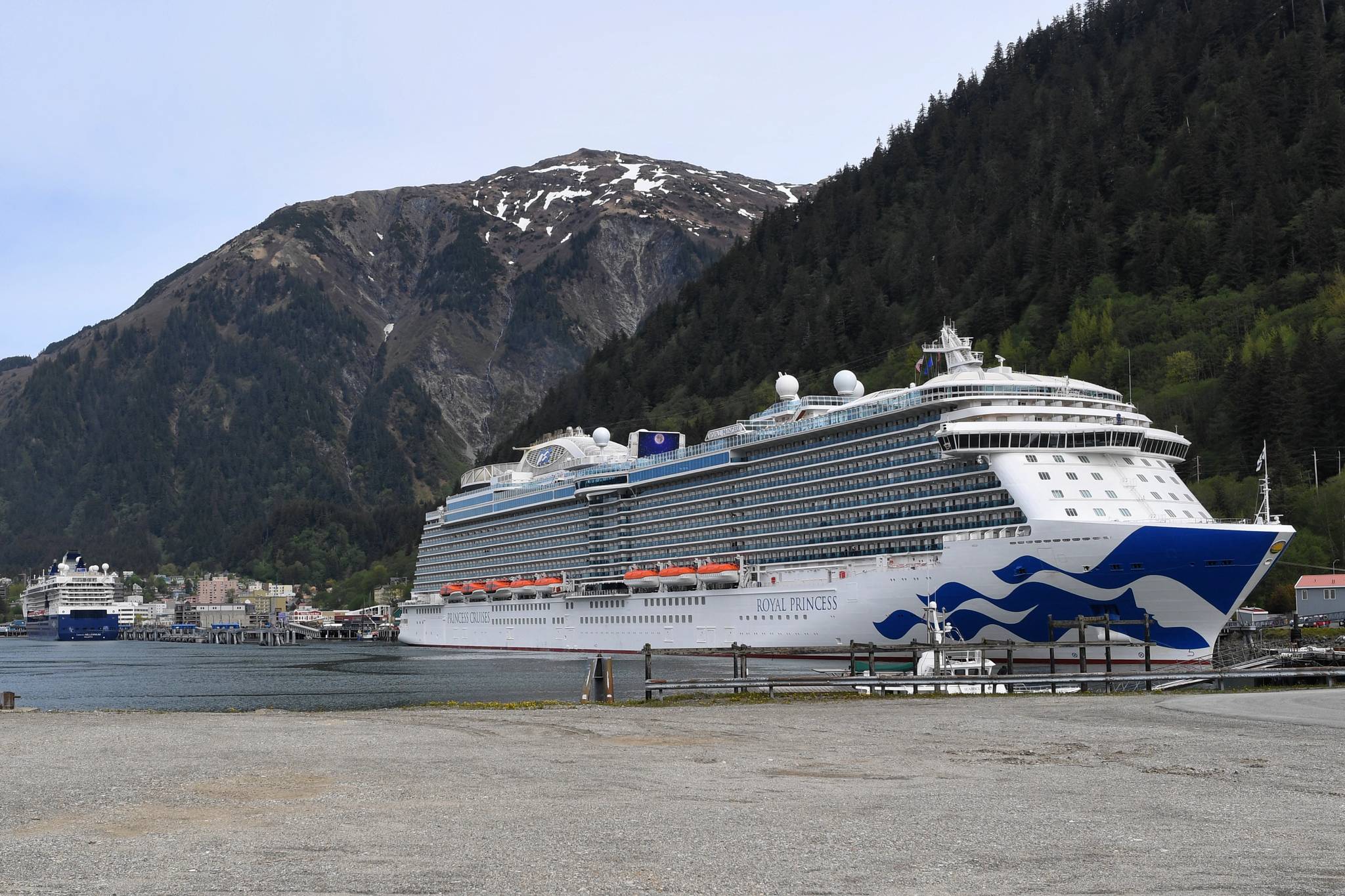 The Royal Princess at the South Franklin Dock on Tuesday, May 14, 2019. (Michael Penn | Juneau Empire)