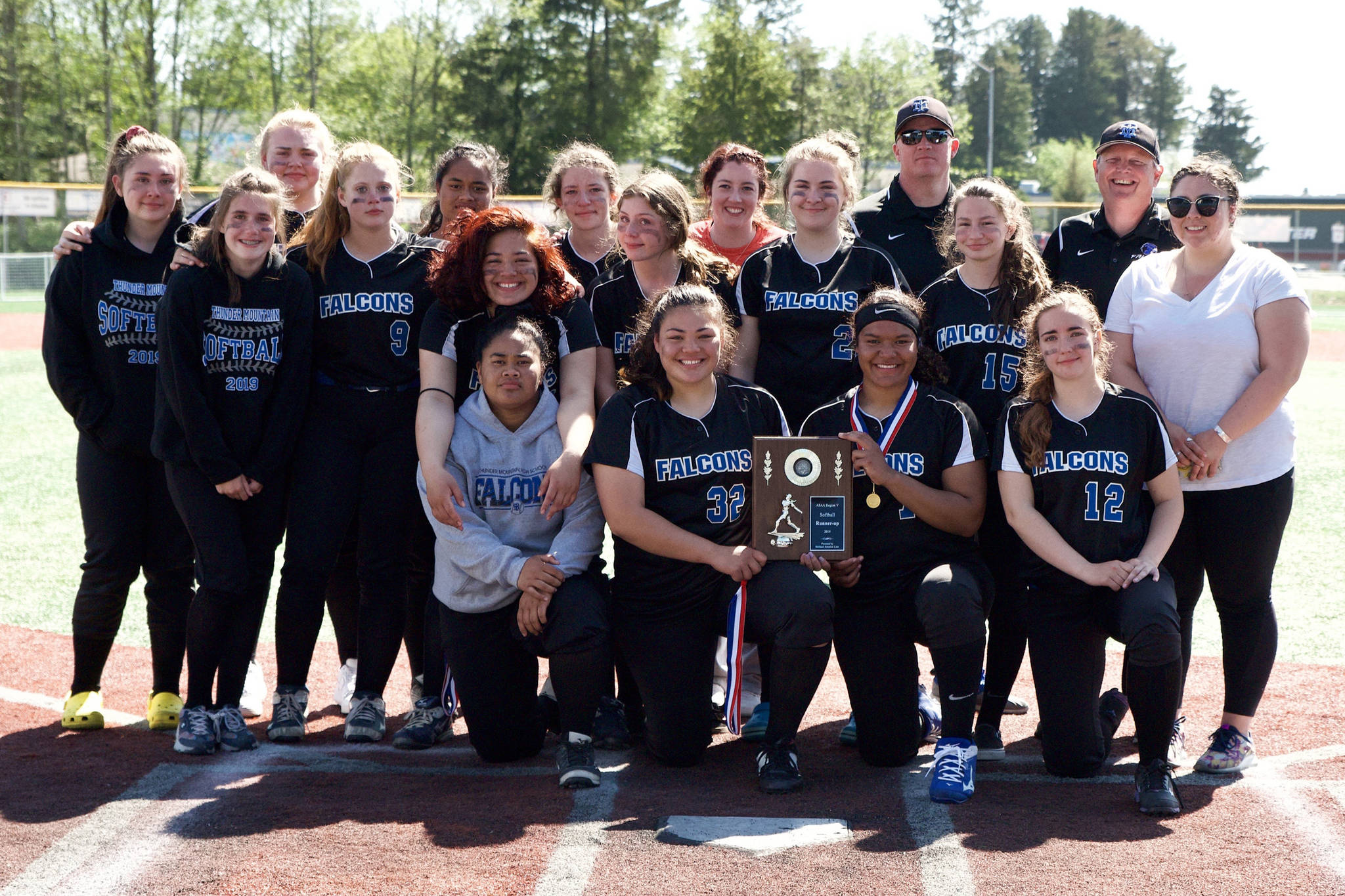 The Thunder Mountain High softball team poses for a photo after finishing second at the Region V tournament on Saturday, May 25, 2019. (Courtesy photo | Sharla Hayes)