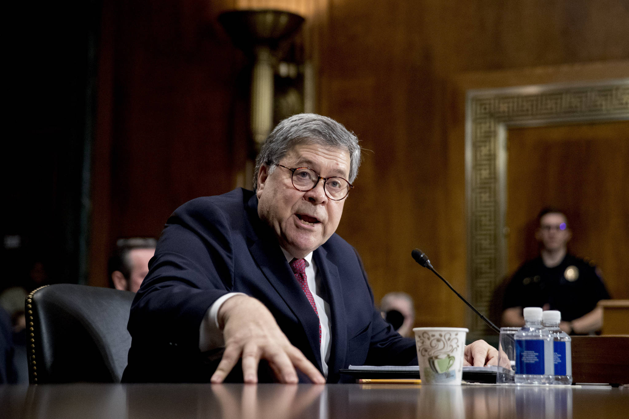 In this May 1, 2019, file photo, Attorney General William Barr testifies during a Senate Judiciary Committee hearing on Capitol Hill in Washington. (AP Photo | Andrew Harnik, File)