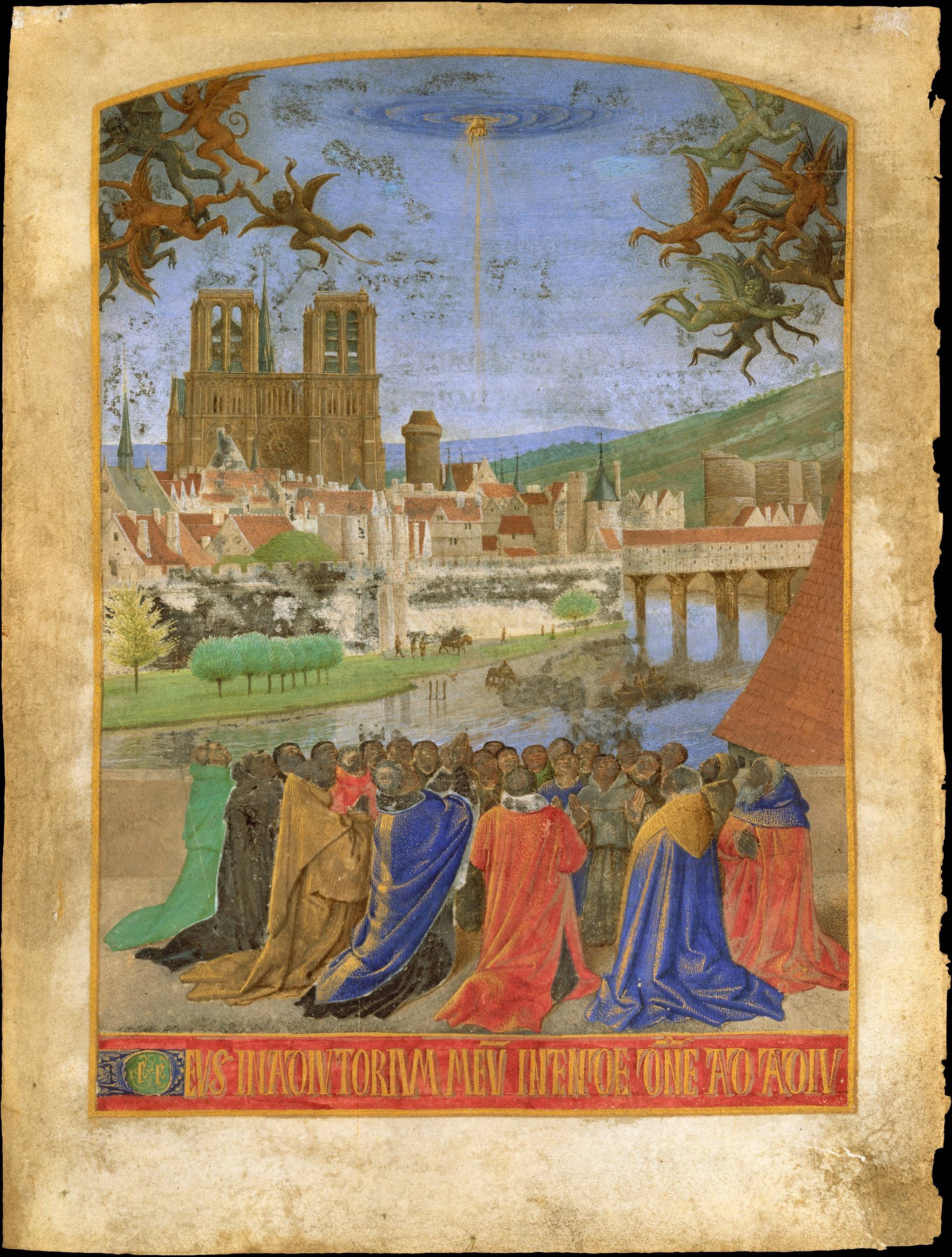 The Right Hand of God Protecting the Faithful against the Demons, ca. 1452–1460, by Jean Fouquet. (Courtesy Photo | Jim Hale)