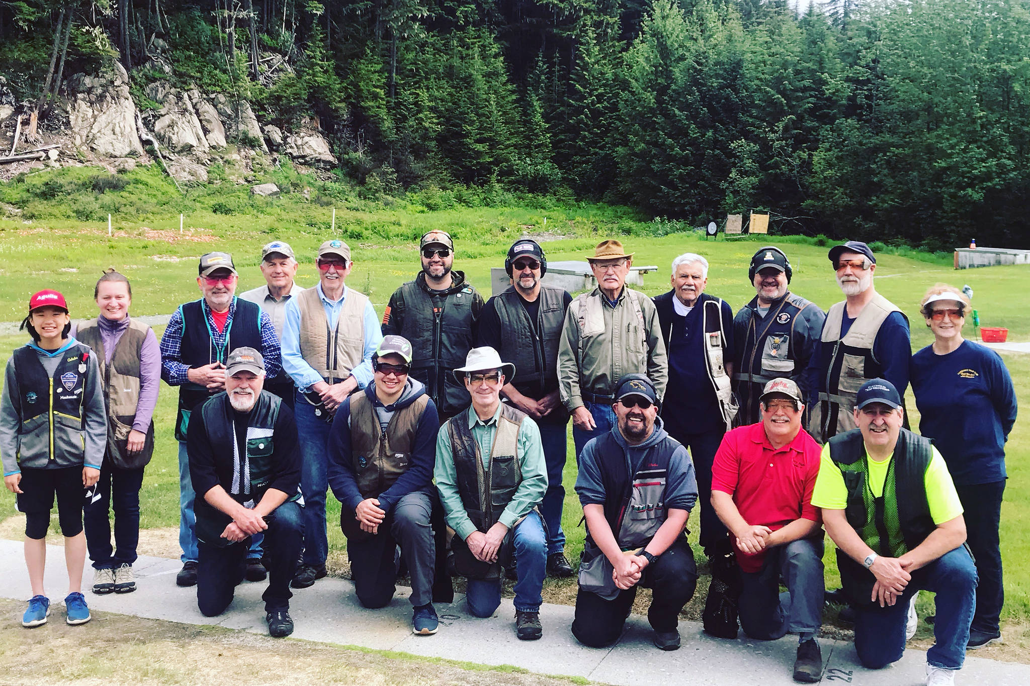 Juneau Gun Club members at the annual spring shoot at the club on Sunday, June 2, 2019. (Courtesy Photo | Marie Lam)