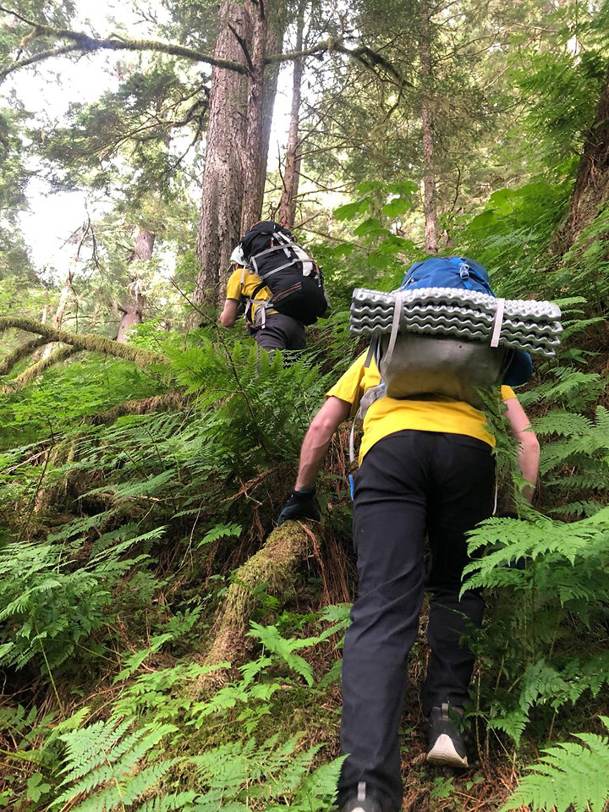 Juneau Mountain Rescue responders help get two hikers off Thunder Mountain on Sunday, June 9, 2019. (Courtesy photo | Juneau Mountain Rescue)