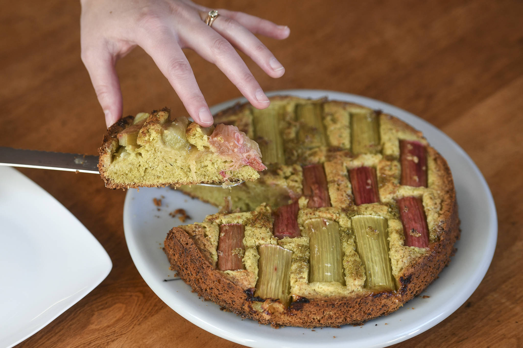 Eating Wild: Rhubarb and Spruce-tip Cake
