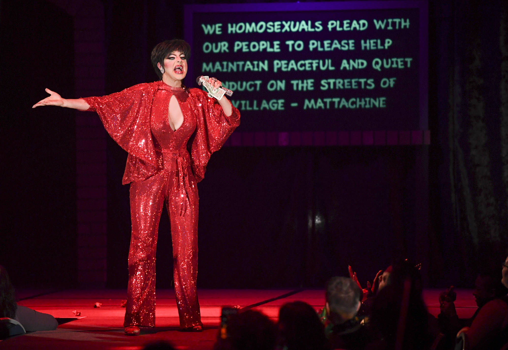Gigi Monroe performs at the 5th annual GLITZ Drag Show in honor of the 50th Anniversary of the Stonewall Riots and Juneau Pride Kickoff! at Centennial Hall on Friday, June 14, 2019. (Michael Penn | Juneau Empire)