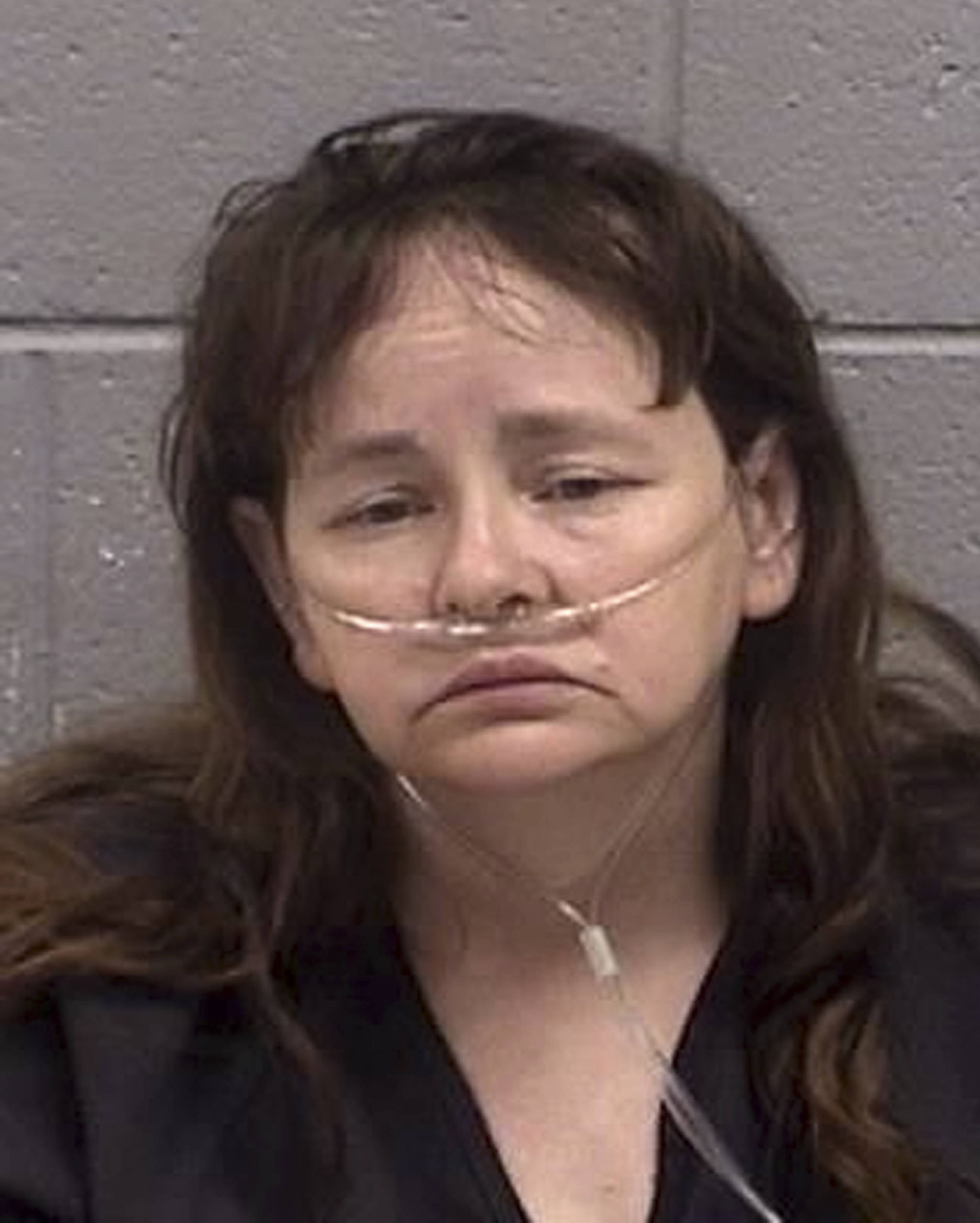 This undated photo released by the San Juan County Sheriff’s Office shows Martha Crouch. The New Mexico woman is facing charges she beat and tortured her children and forced them to watch her kill their pets. Martha and her husband Timothy Crouch of Aztec, N.M., were arrested Monday, June 24, 2019. Court records show they have not been assigned public defenders yet. Documents also say they had prior complaints in Missouri, Alaska, Kansas and Montana. (San Juan County Sheriff’s Office via AP)