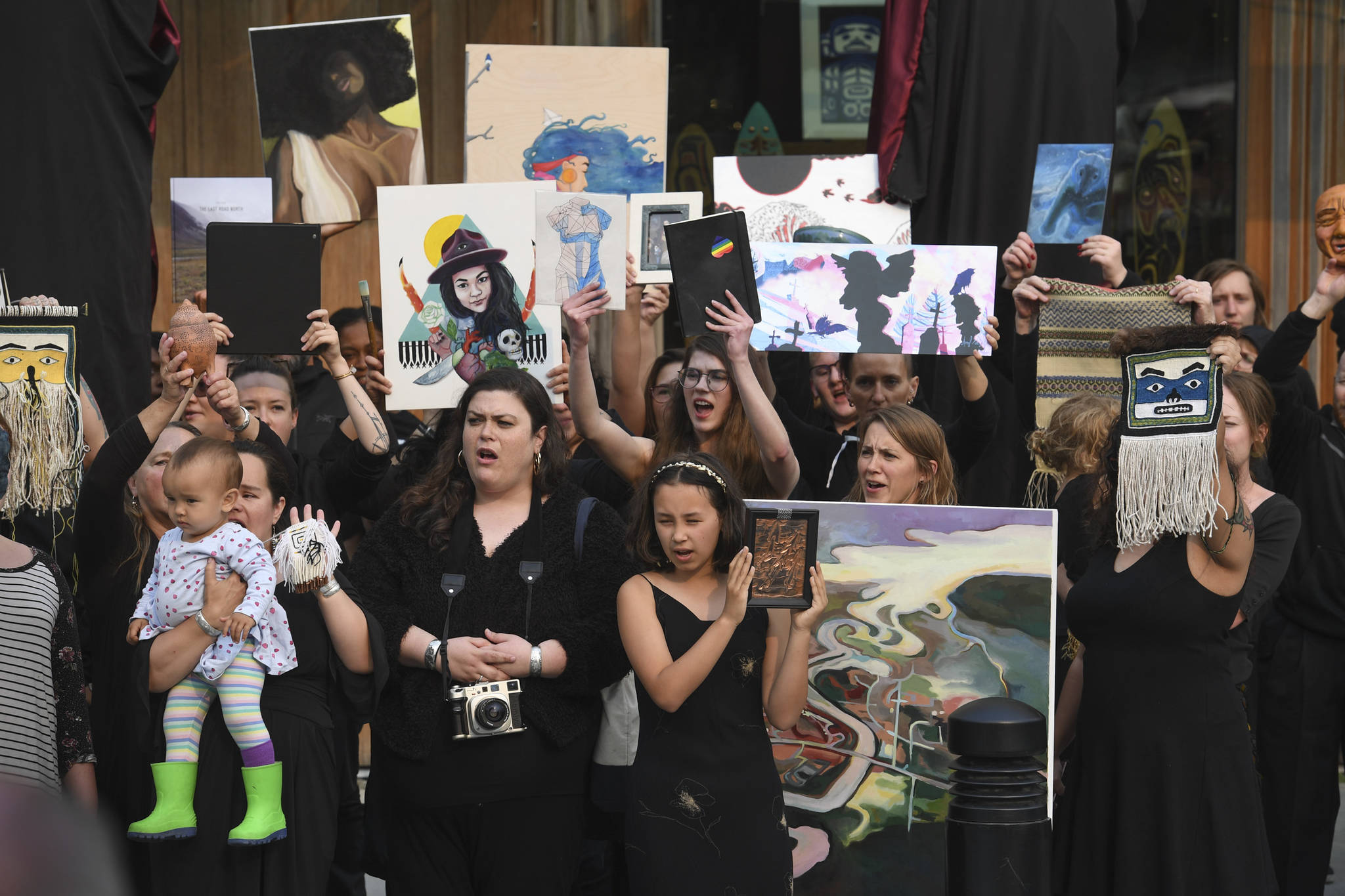 ‘Save Our Arts’: Juneau artists protest governor’s vetoes