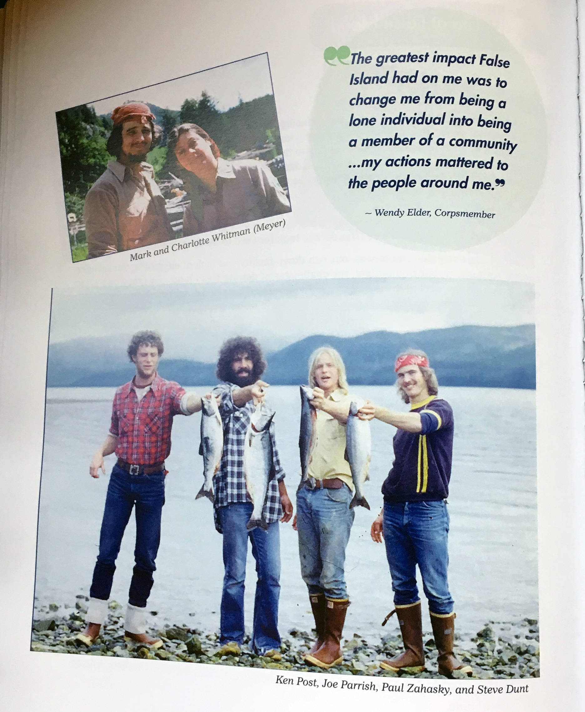 Members of the False Island Young Adult Conservation Corps are seen in this undated photograph, taken sometime between 1979 and 1982, at False Island YACC Camp. (Courtesy Photo)