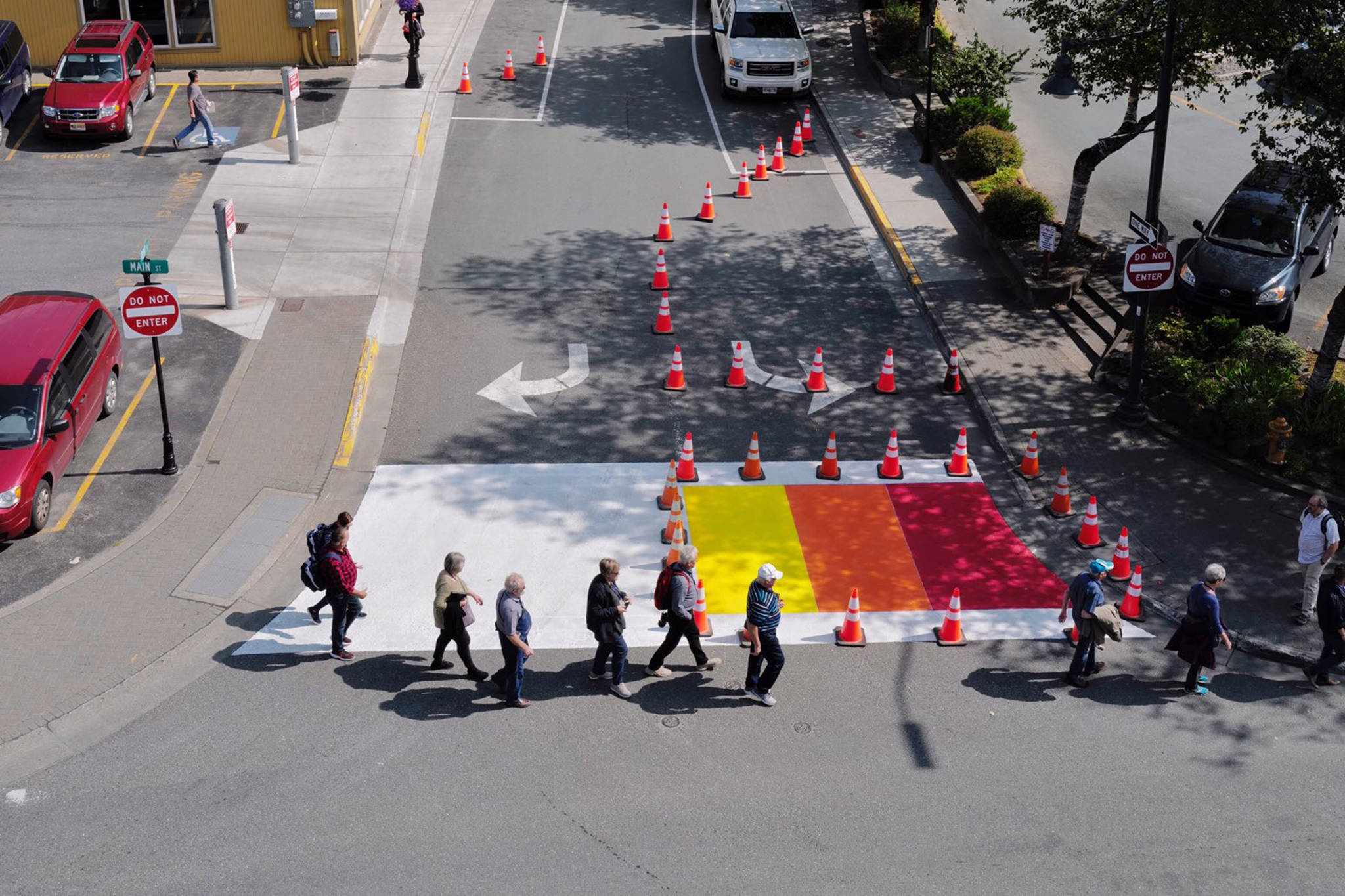 Colorful crossing comes to downtown Juneau — legally this time