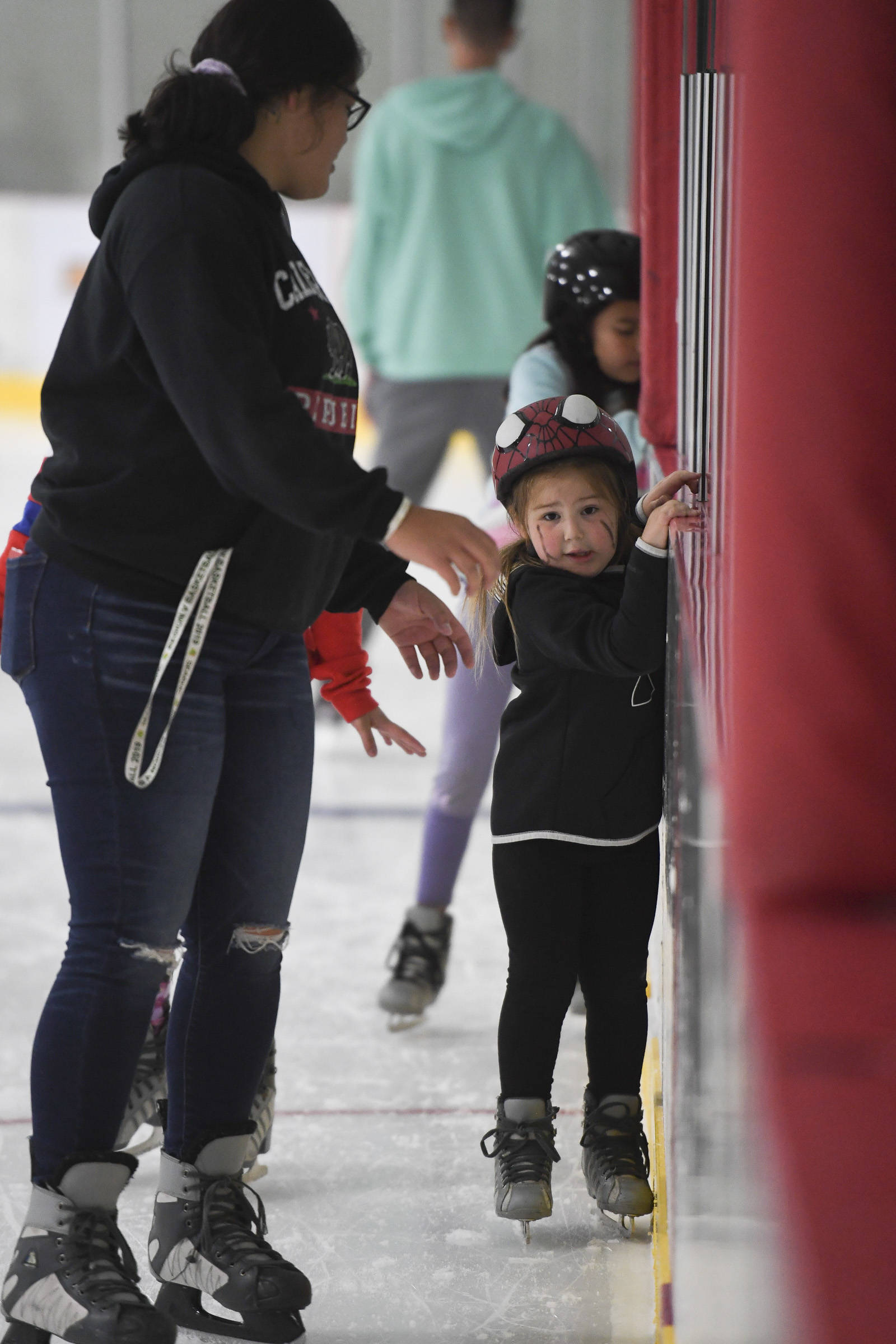 Juneau skaters and families take advantage of a free skate on the opening day at the Treadwell Arena on Monday, Aug. 5, 2019. (Michael Penn | Juneau Empire)