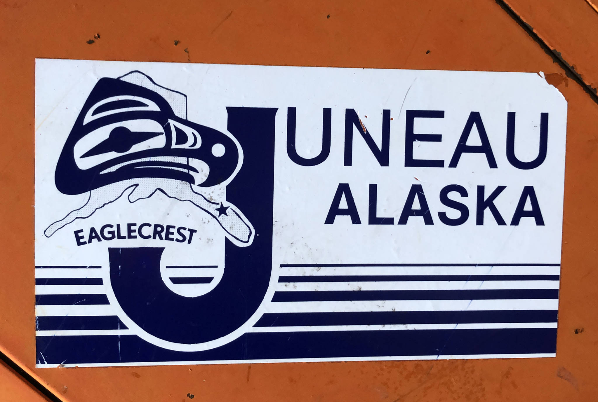 A sticker showing the original Eaglecrest logo. (Courtesy Photo | Eaglecrest)