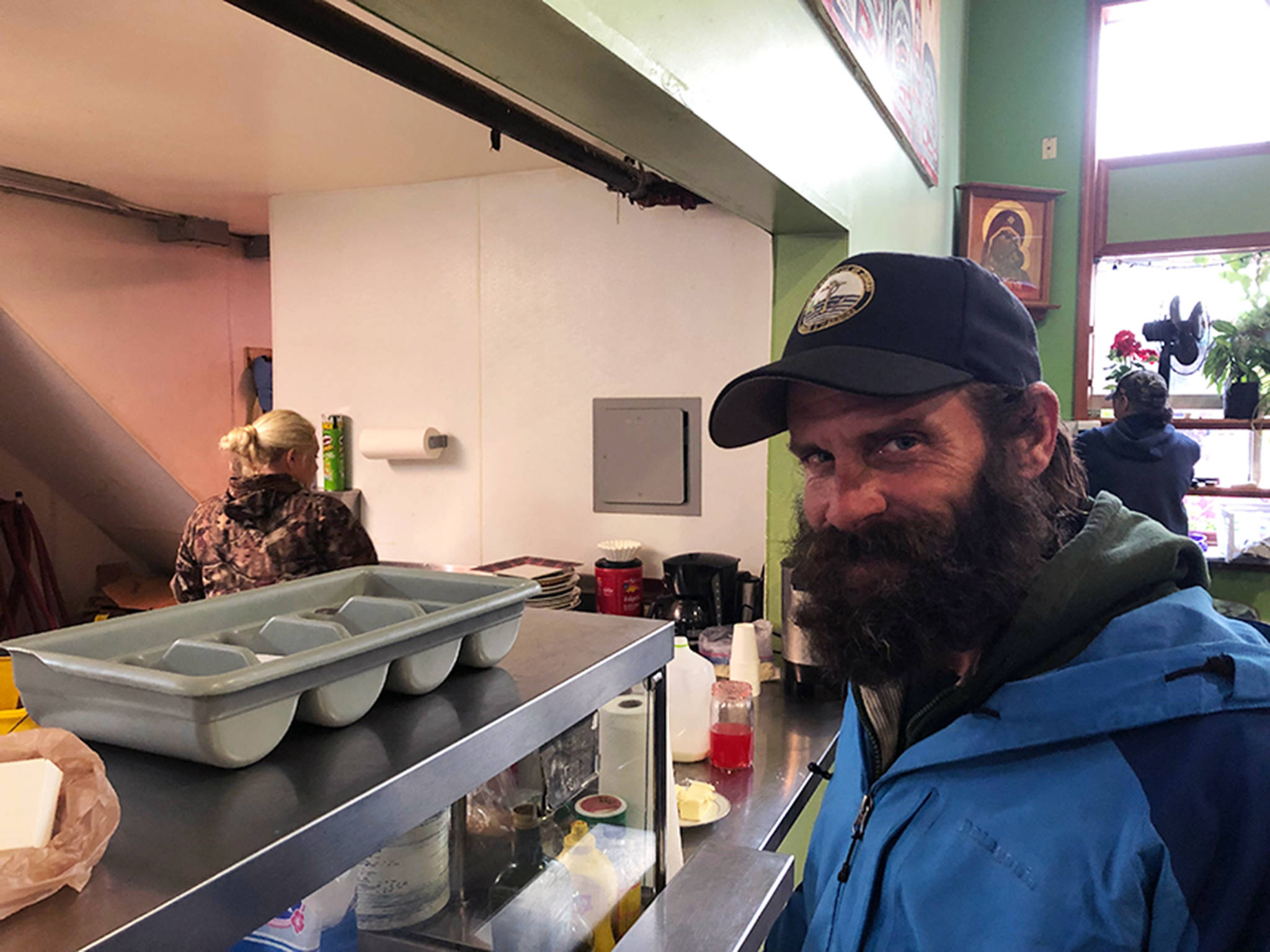 Woody MacAllister at the Glory Hall homeless shelter and soup kitchen in downtown Juneau on Friday, Aug. 23, 2019. (Peter Segall | Juneau Empire)