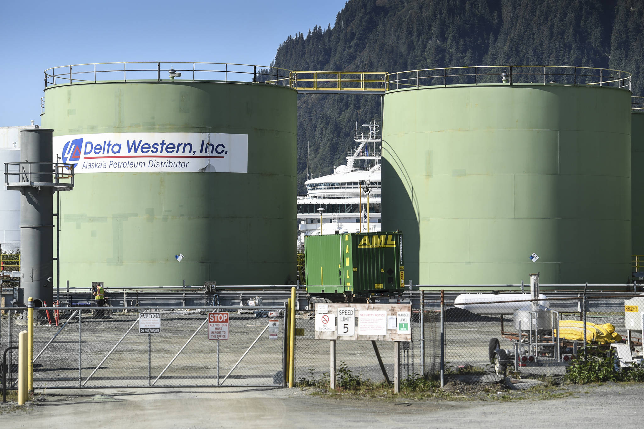 The Delta Western, Inc. facility on Mt. Roberts Street as pictured in this Friday, Sept. 6, 2019, photo was the site of an alleged Clean Air Act violation, according to the Environmental Protection Agency. (Michael Penn | Juneau Empire)