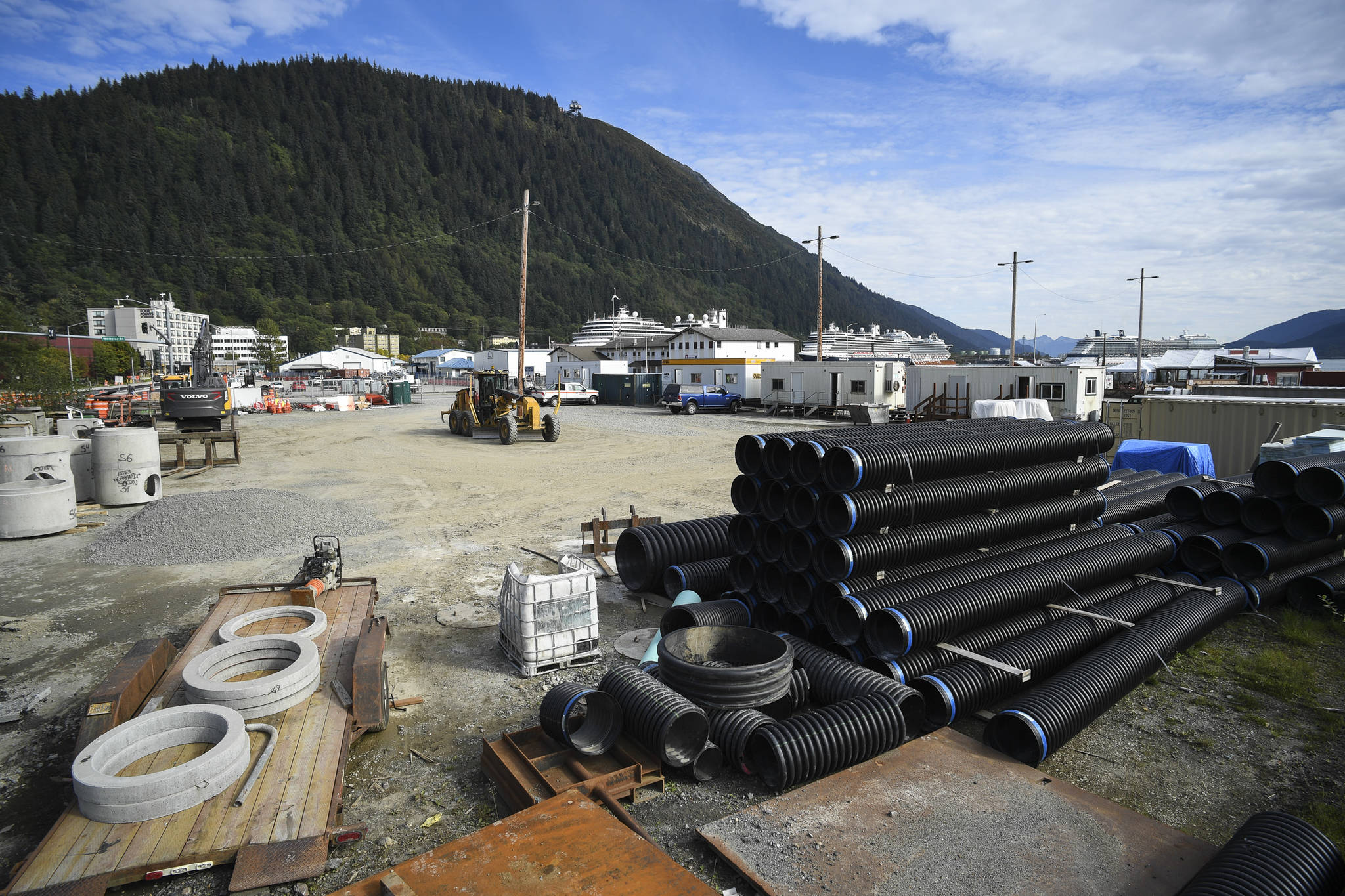 The Alaska Mental Health Trust Authority has sold its subport land along Egan Drive in downtown Juneau to NCL Bahamas Ltd., which does business as Norwegian Cruise Lines, for $20 million. Norwegian Cruise Lines has until Sept. 19 to fulfill all the requirements of the bidding process, which includes paying 10 percent of the purchase price. (Michael Penn | Juneau Empire)