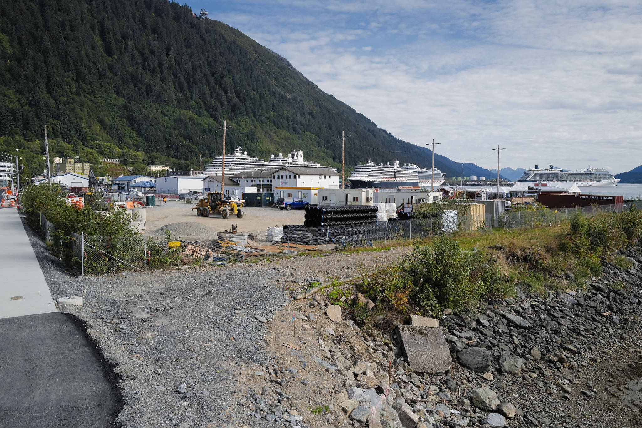 The Alaska Mental Health Trust Authority has sold its subport land along Egan Drive in downtown Juneau to NCL Bahamas Ltd., which does business as Norwegian Cruise Lines, for $20 million. Norwegian Cruise Lines has until Sept. 19 to fulfill all the requirements of the bidding process, which includes paying 10 percent of the purchase price. (Michael Penn | Juneau Empire)