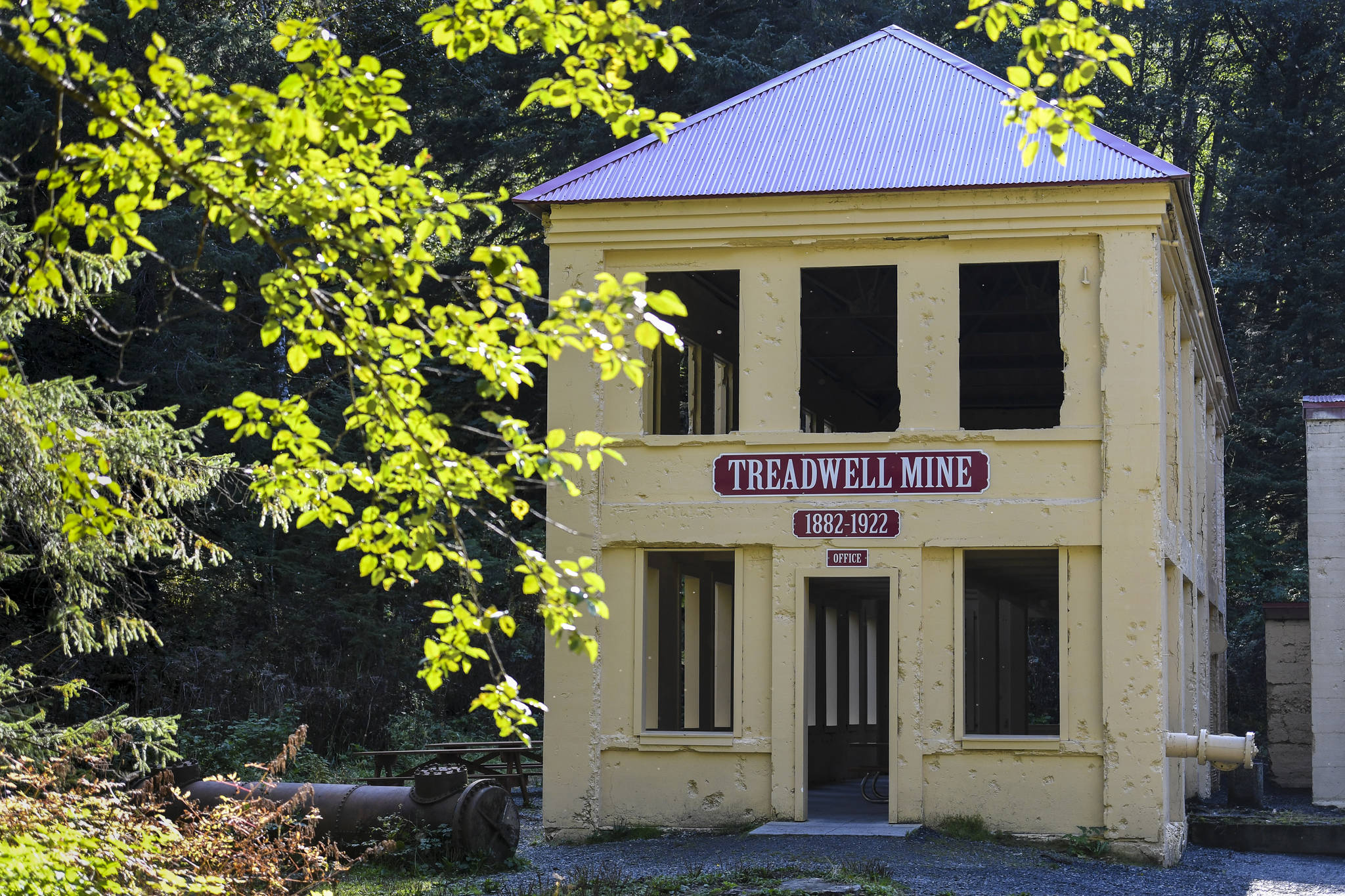 The “New Office Building” in the Treadwell Mine Historical Park on Tuesday, Sept. 17, 2019. The building was recently renovated by the Treadwell Historic Preservation and Restoration Society, Inc. (Michael Penn | Juneau Empire)