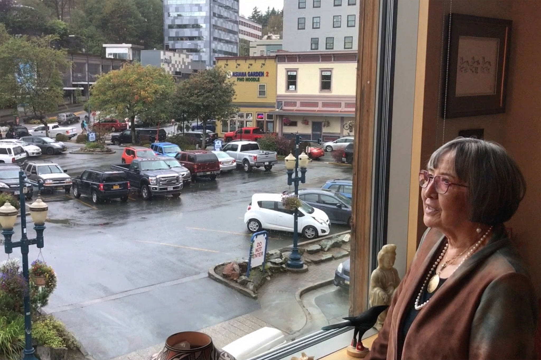 Dr. Rosita Worl, president of the Sealaska Heritage Institute, speaks Wednesday, Sept. 18, 2019, about plans to build a Sealaska Heritage Arts Campus in the current location of the Sealaska Corporation parking lot. SHI this week received word that it received a federal grant of more than $5.6 million for the $12 million project, which, along with donations and grants from other sources, puts the project at 70 percent toward its funding goal. (Michael Penn | Juneau Empire)