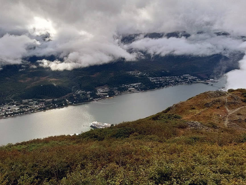 Andrew Tse took this photograph from atop Mount Roberts on Thursday, Sept. 19, 2019. Shortly afterward, Tse became stranded and would spend 26 hours on the mountain before rescue crews could reach him. (Courtesy photo | Andrew Tse)